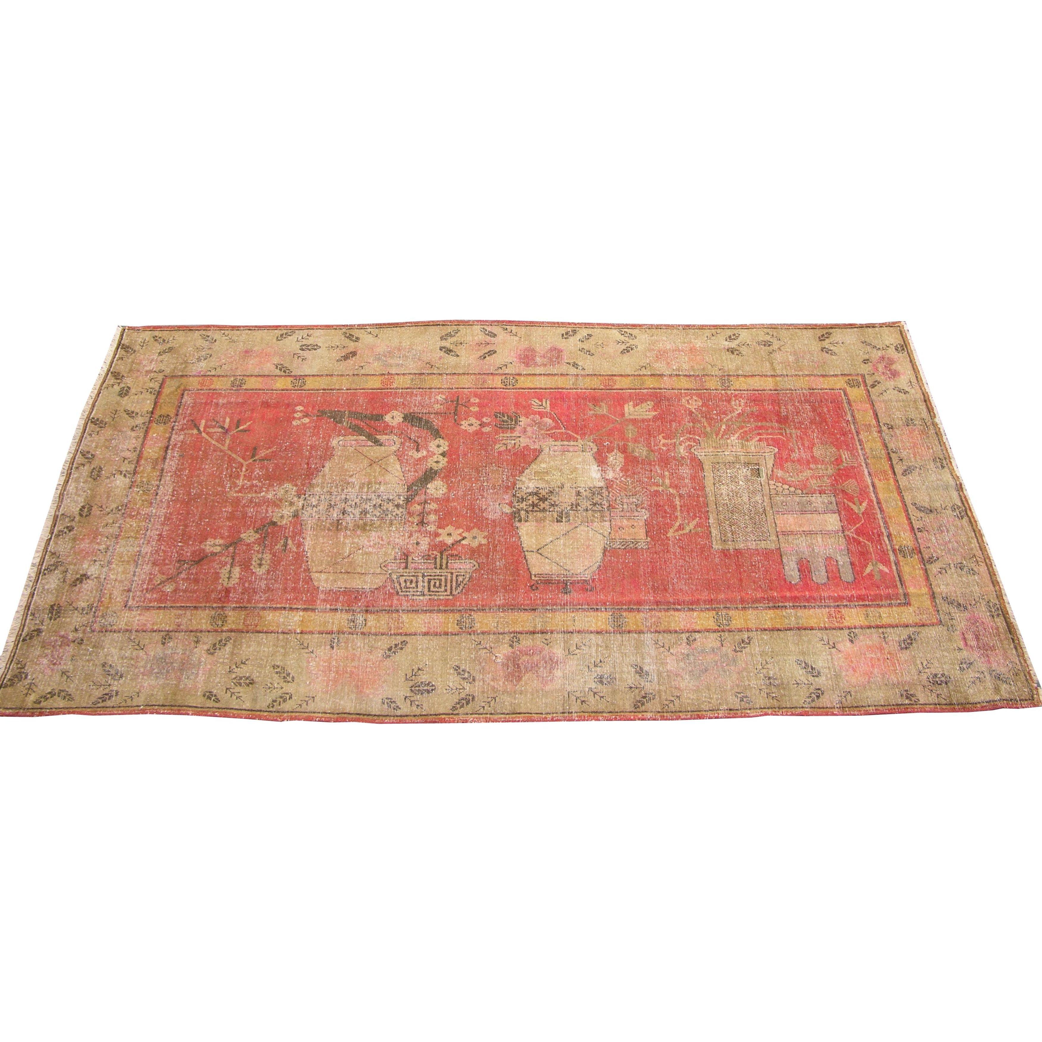 Late 19th Century Central Asian Samarkand Rug In Good Condition For Sale In Los Angeles, US