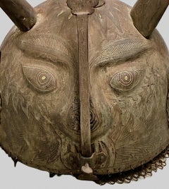 Late 19th-century Ceremonial Kulah Khud Helmet with Chainmail