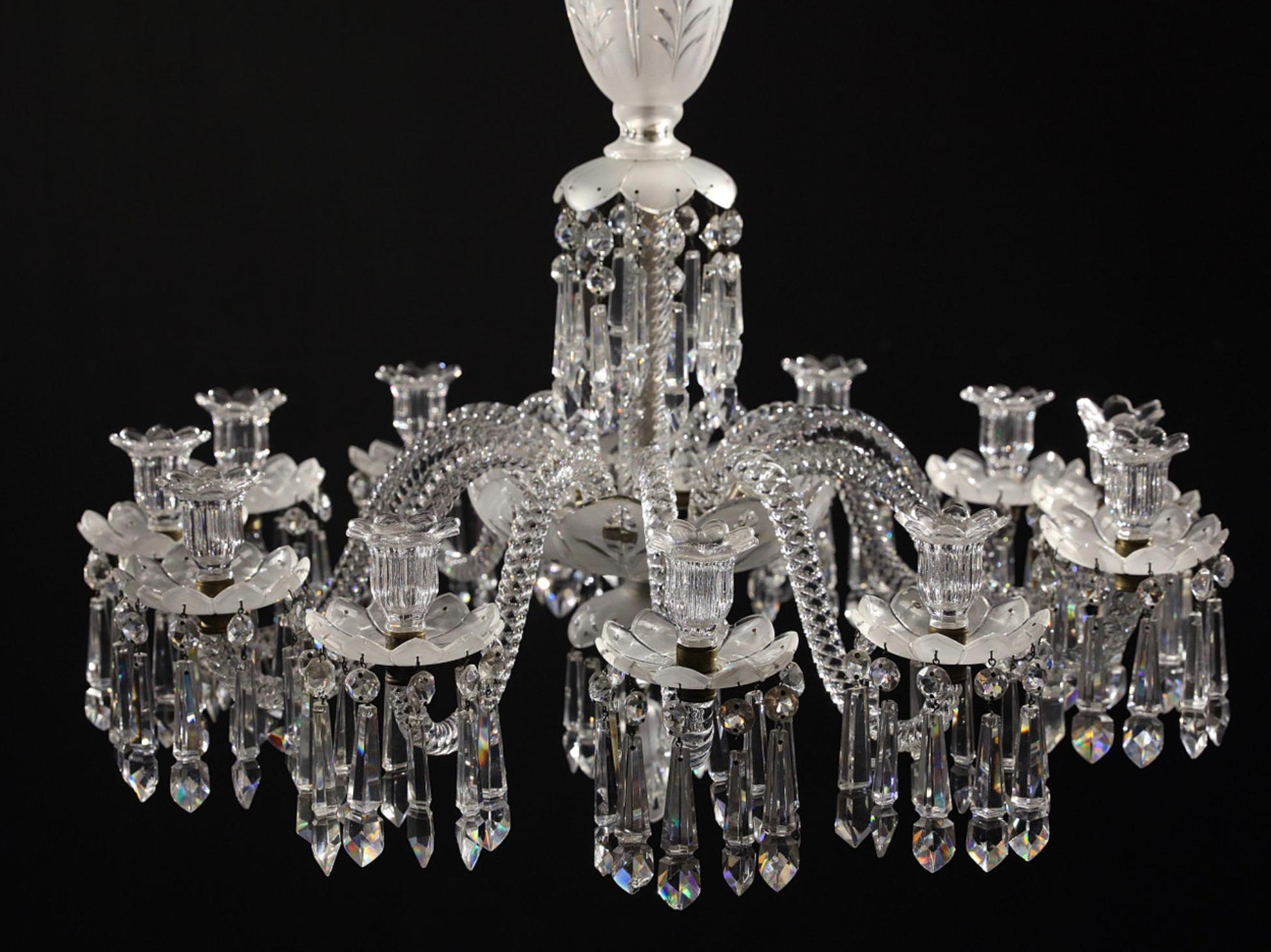 Victorian Late 19th Century Chandelier by Baccarat For Sale
