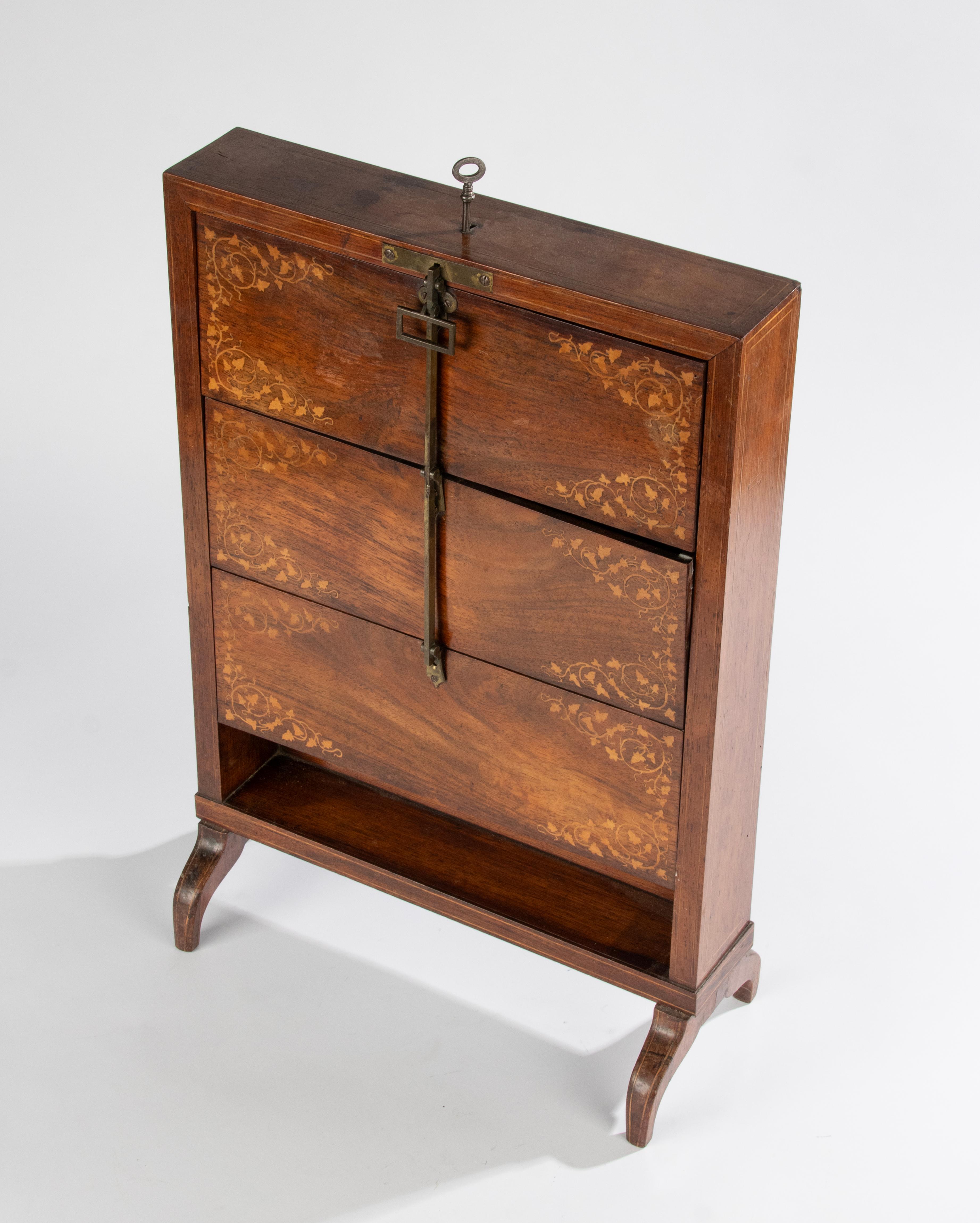Late 19th Century Charles X Style Letter Storage Desk Cabinet For Sale 6
