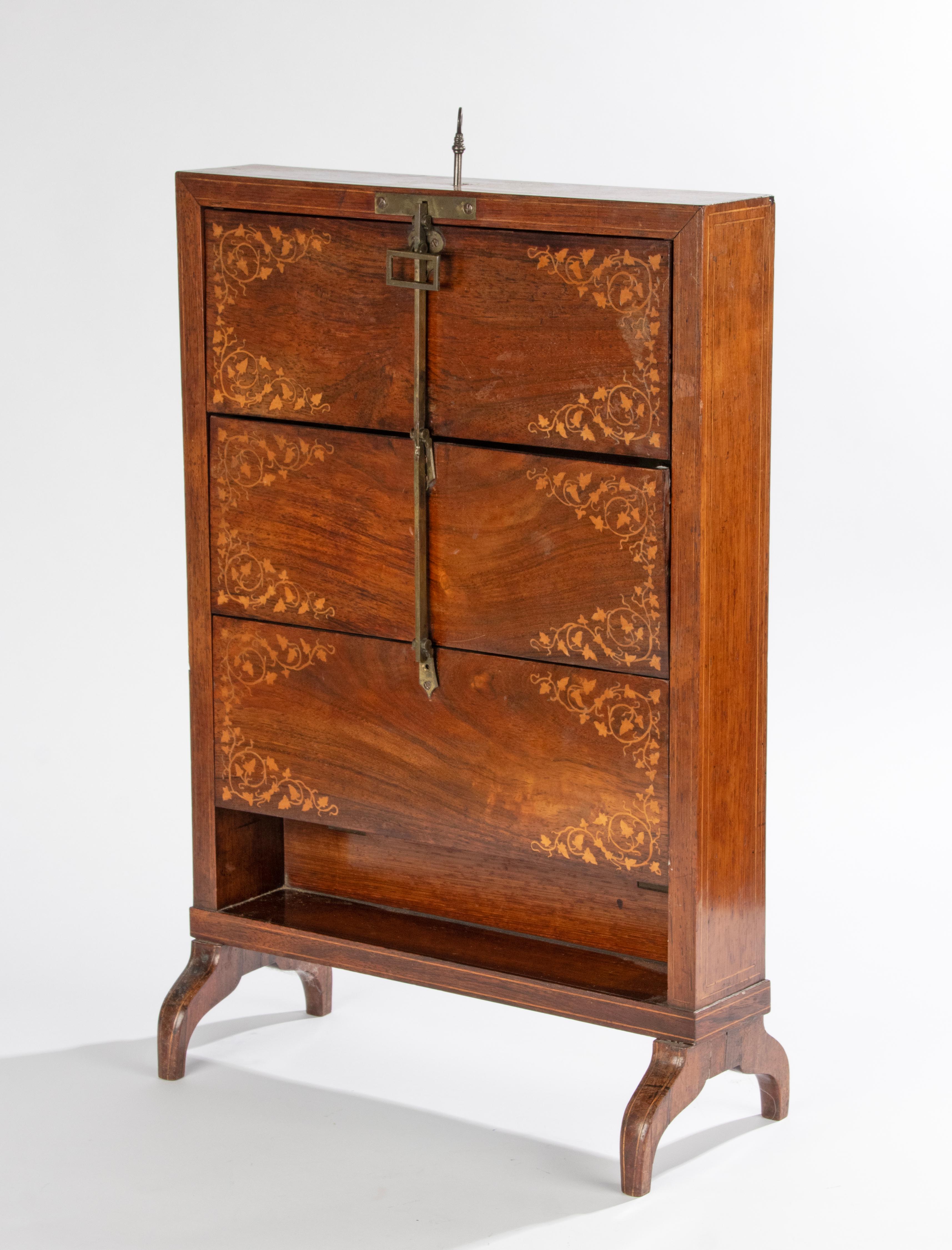 Hand-Crafted Late 19th Century Charles X Style Letter Storage Desk Cabinet For Sale