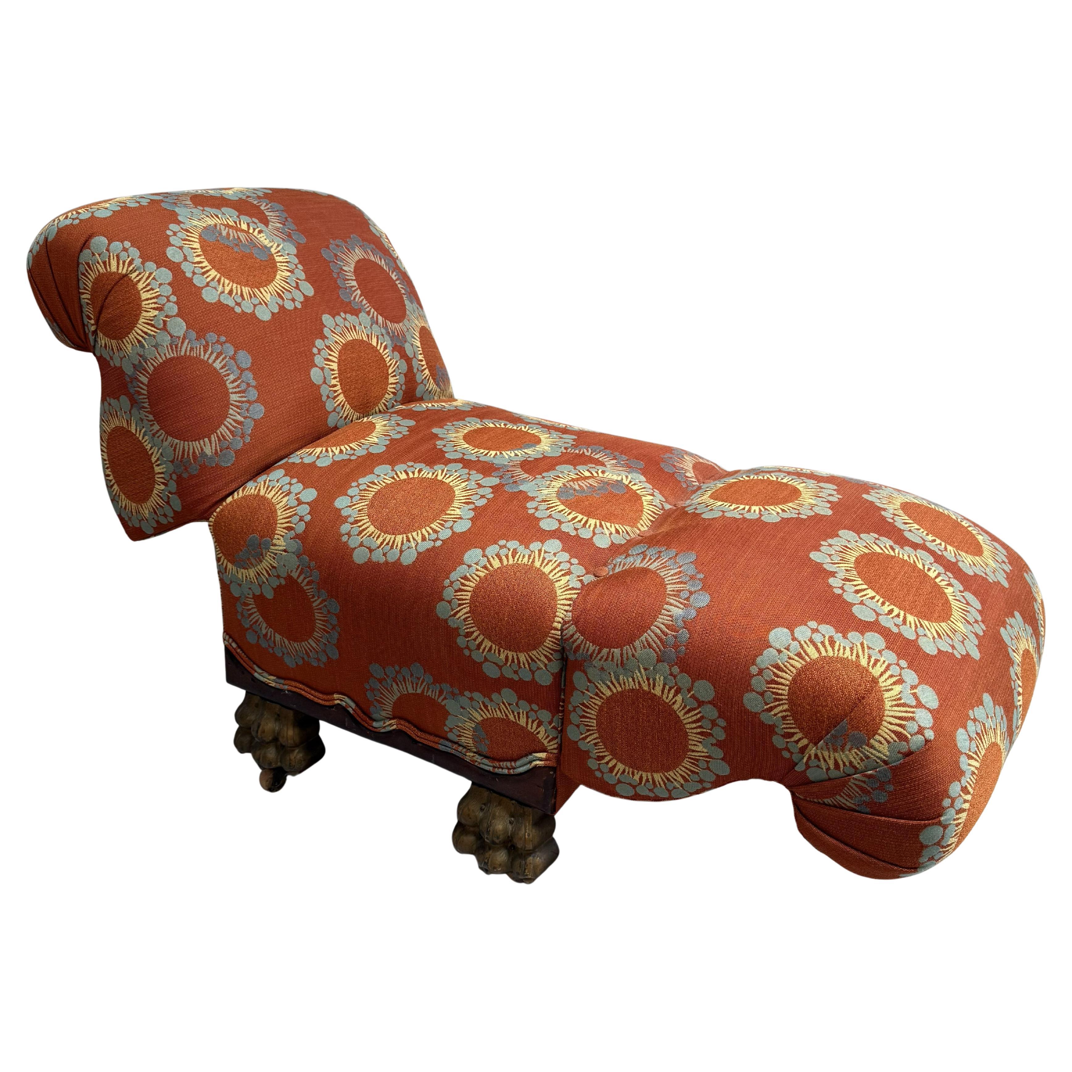 Late 19th Century Children's Scroll-Arm Chaise Lounge