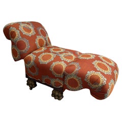 Late 19th Century Children's Scroll-Arm Chaise Lounge