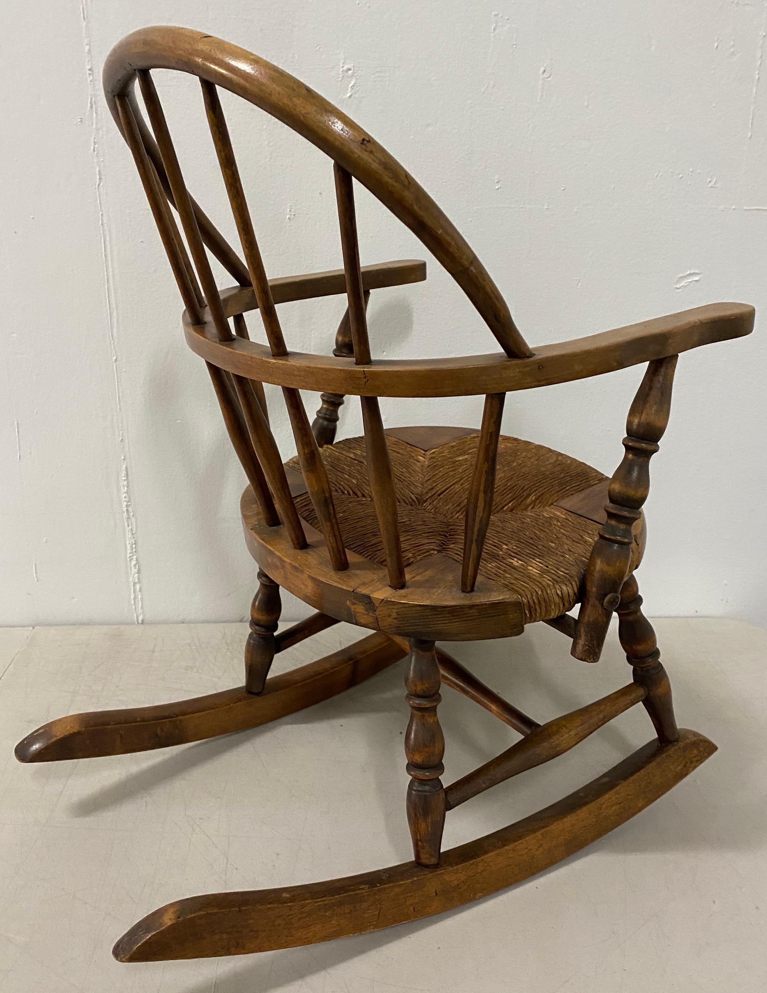 American Late 19th Century Child's Windsor Rocking Chair