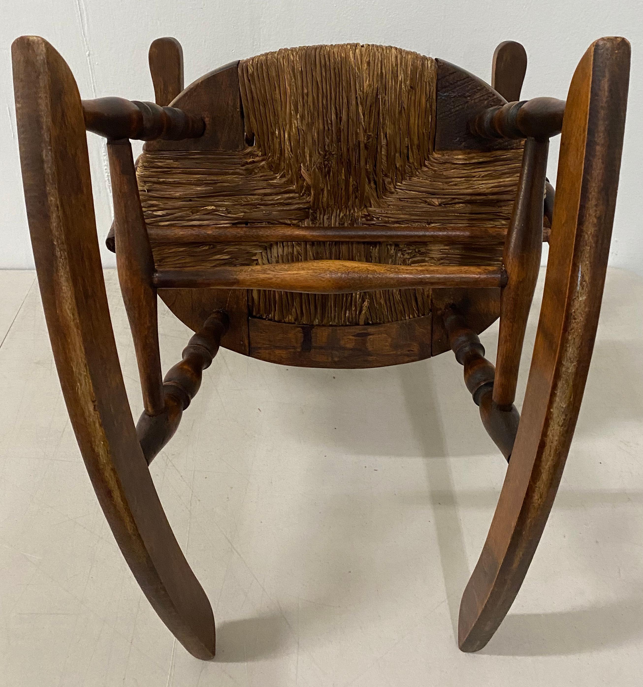 Hand-Crafted Late 19th Century Child's Windsor Rocking Chair