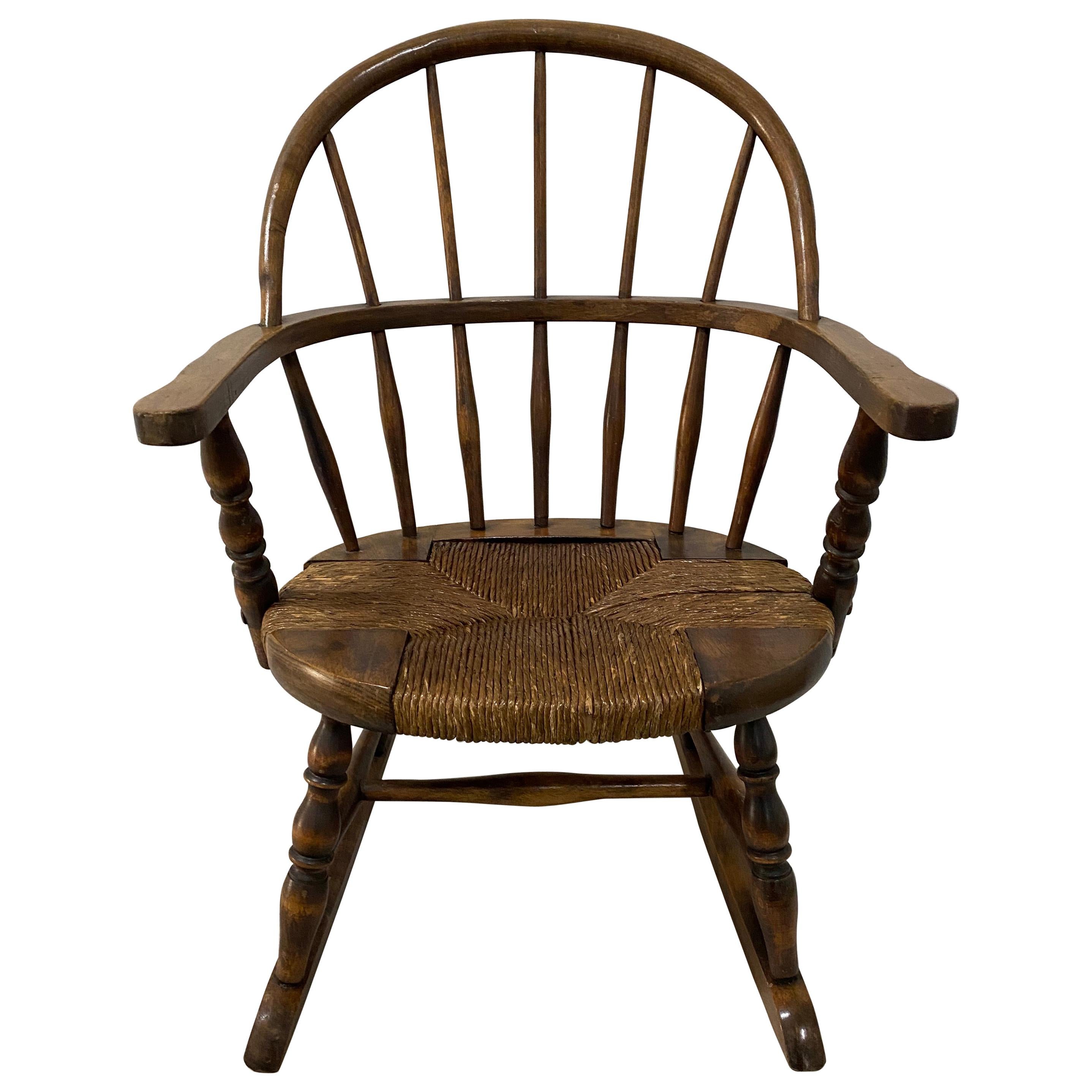 Late 19th Century Child's Windsor Rocking Chair