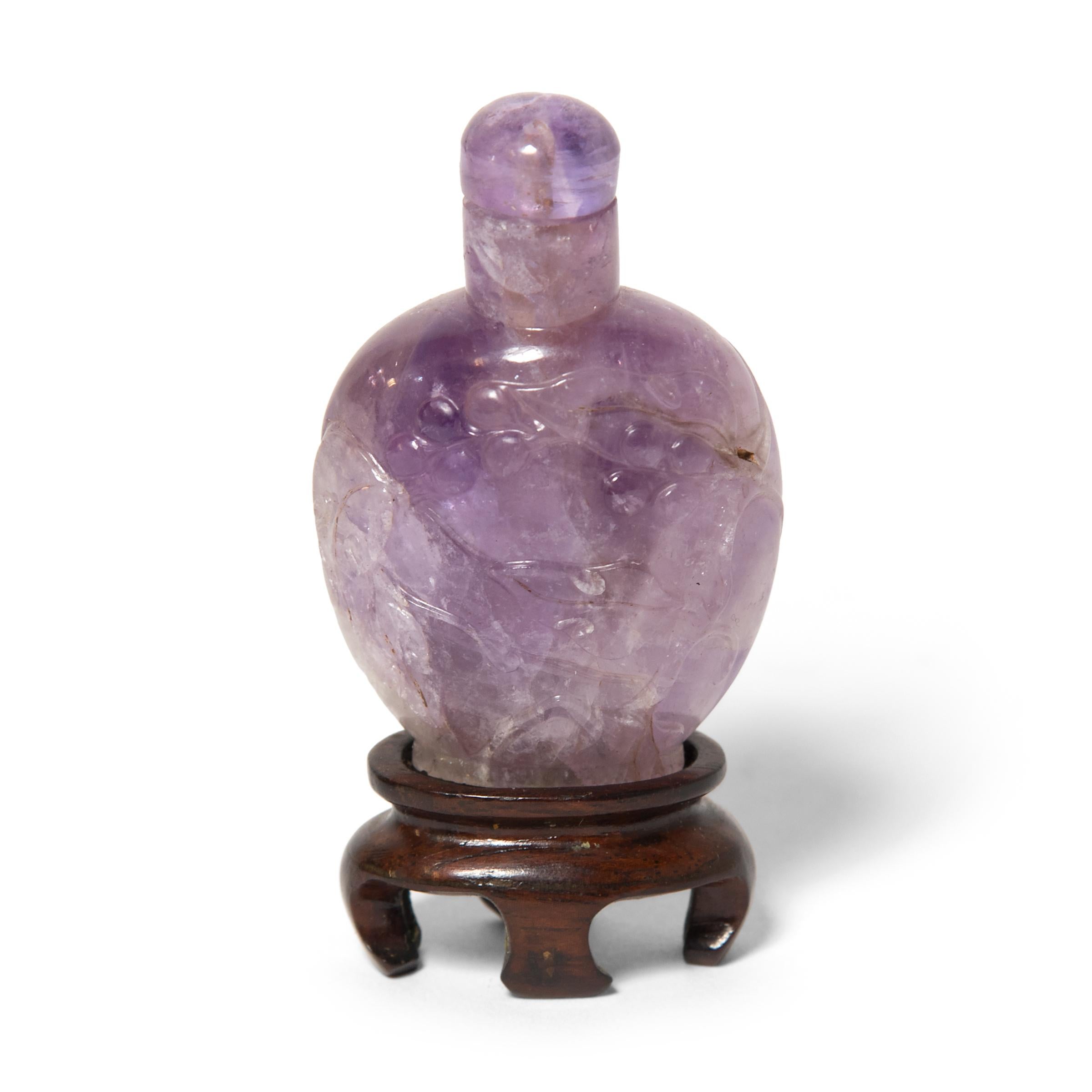 Qing Late 19th - Early 20th Century Chinese Amethyst Snuff Bottle