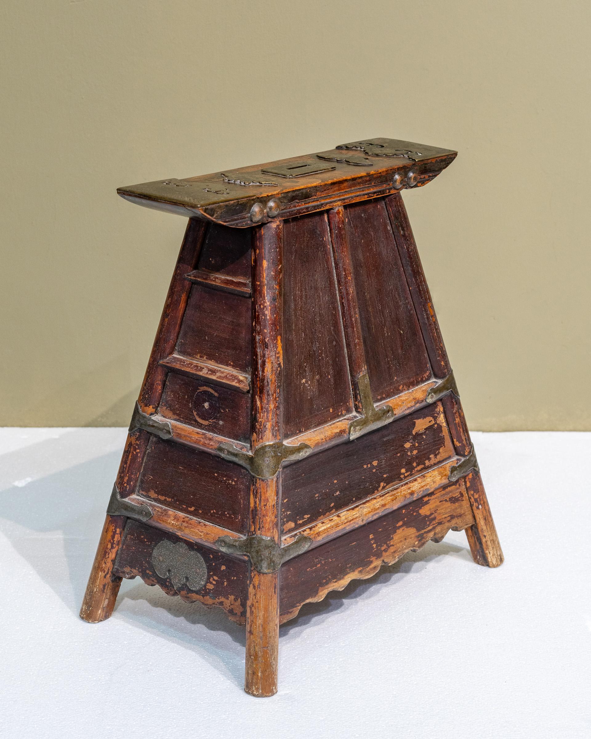 Qing Late 19th Century Chinese Barber's Stool