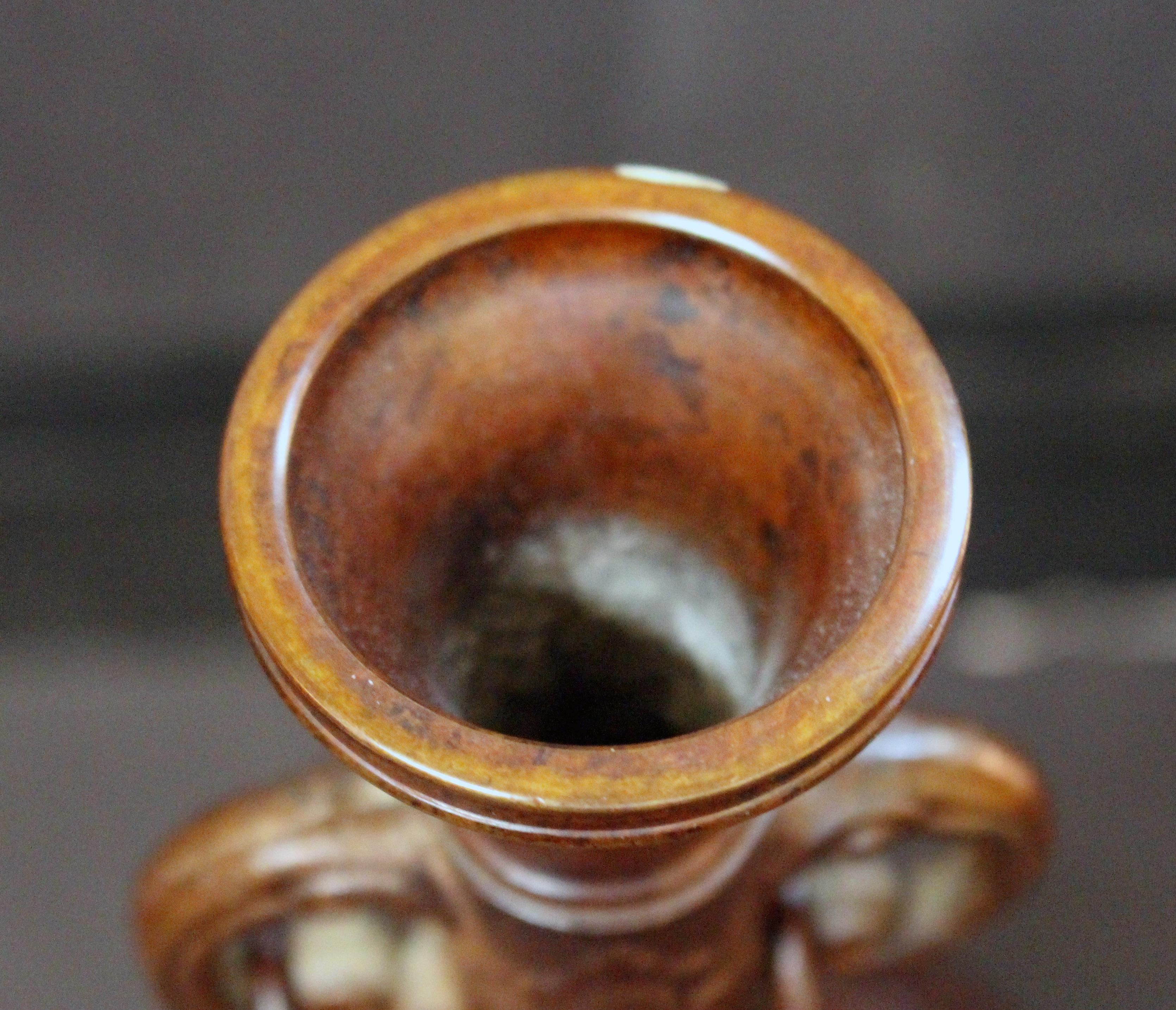 Qing Vaso di bronzo cinese della fine del XIX secolo in vendita