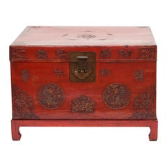 Late 19th Century Chinese Camphor Wood Blanket Chest