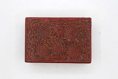 Late 19th Century Chinese Cinnabar Carved Lacquer Box