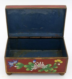 Chinesische Cloisonneschachtel aus dem späten 19.