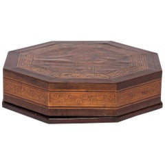 Late 19th Century Chinese Eight Sided Parquetry Snack Box