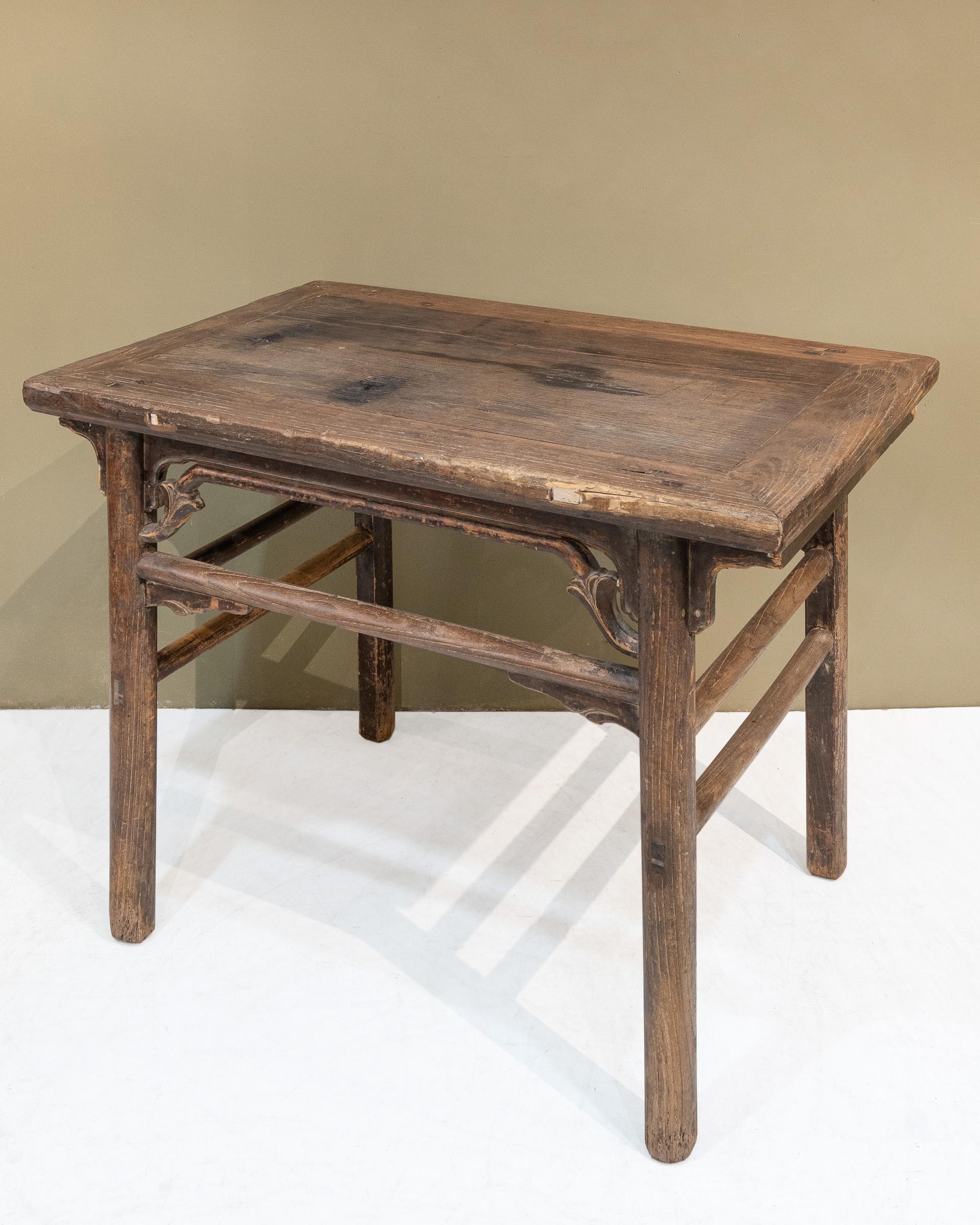 Qing Late 19th Century Chinese Elmwood Wine Table For Sale