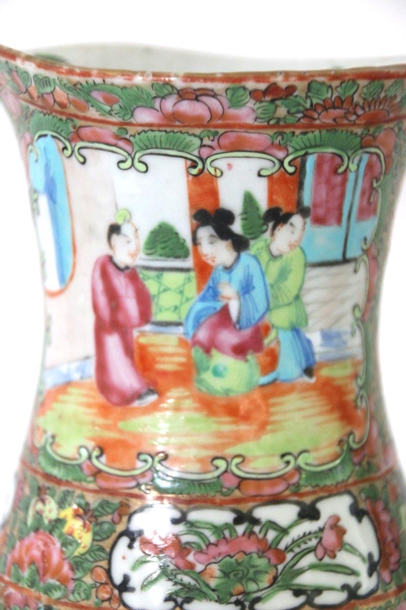 Late 19th Century Chinese Export Rose Medallion Pitcher For Sale 2