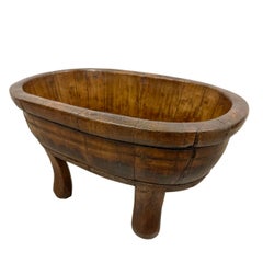 Late 19th Century Chinese Hand Made Wooden Wash/Laundry Basin