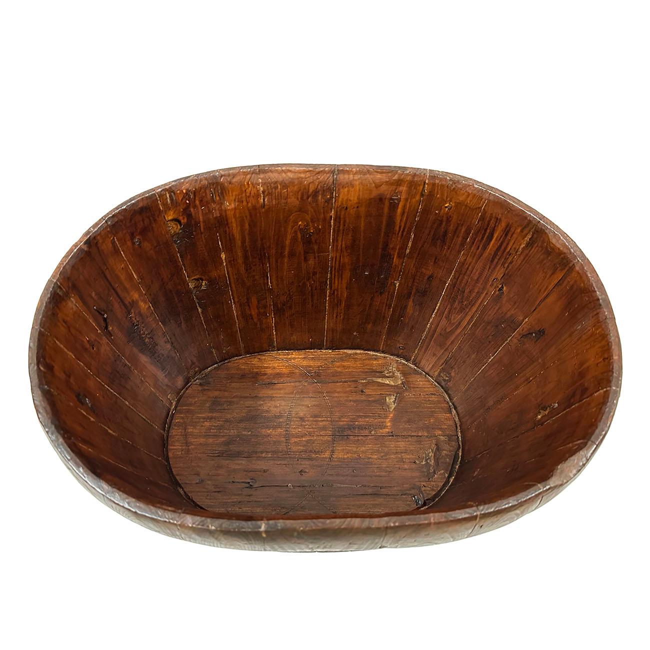 wooden wash tub