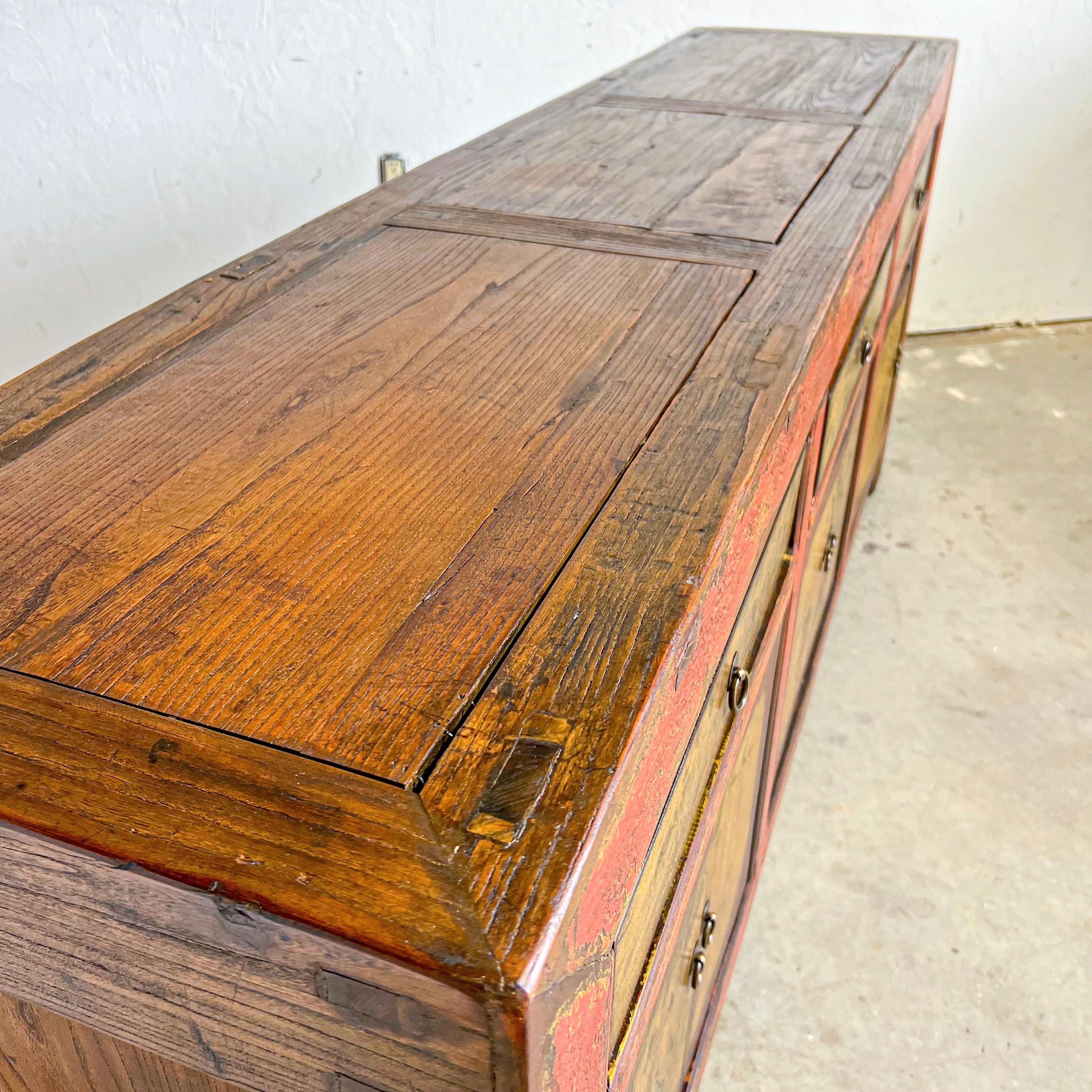 Hardwood Late 19th Century Chinese Hand Painted Sideboard For Sale