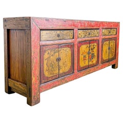 Late 19th Century Chinese Hand Painted Sideboard