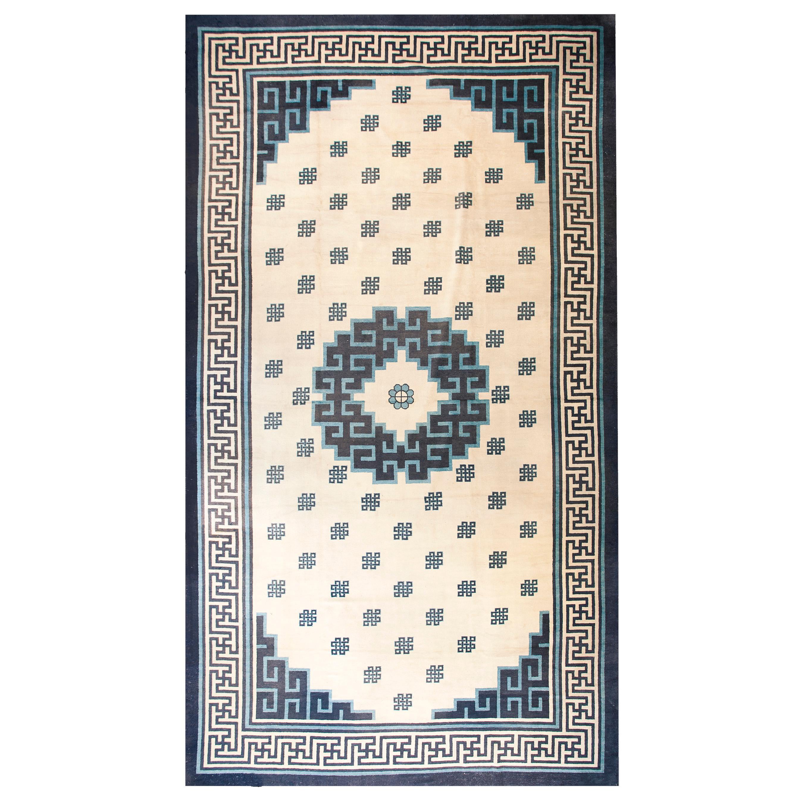 Tapis mongol chinois de la fin du XIXe siècle  ( 11'6" x 21'3" - 350 x 650 )