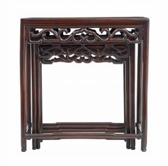Late 19th Century Chinese Nest of 3 Tables