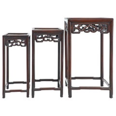 Late 19th Century Chinese Nest of 3 Tables
