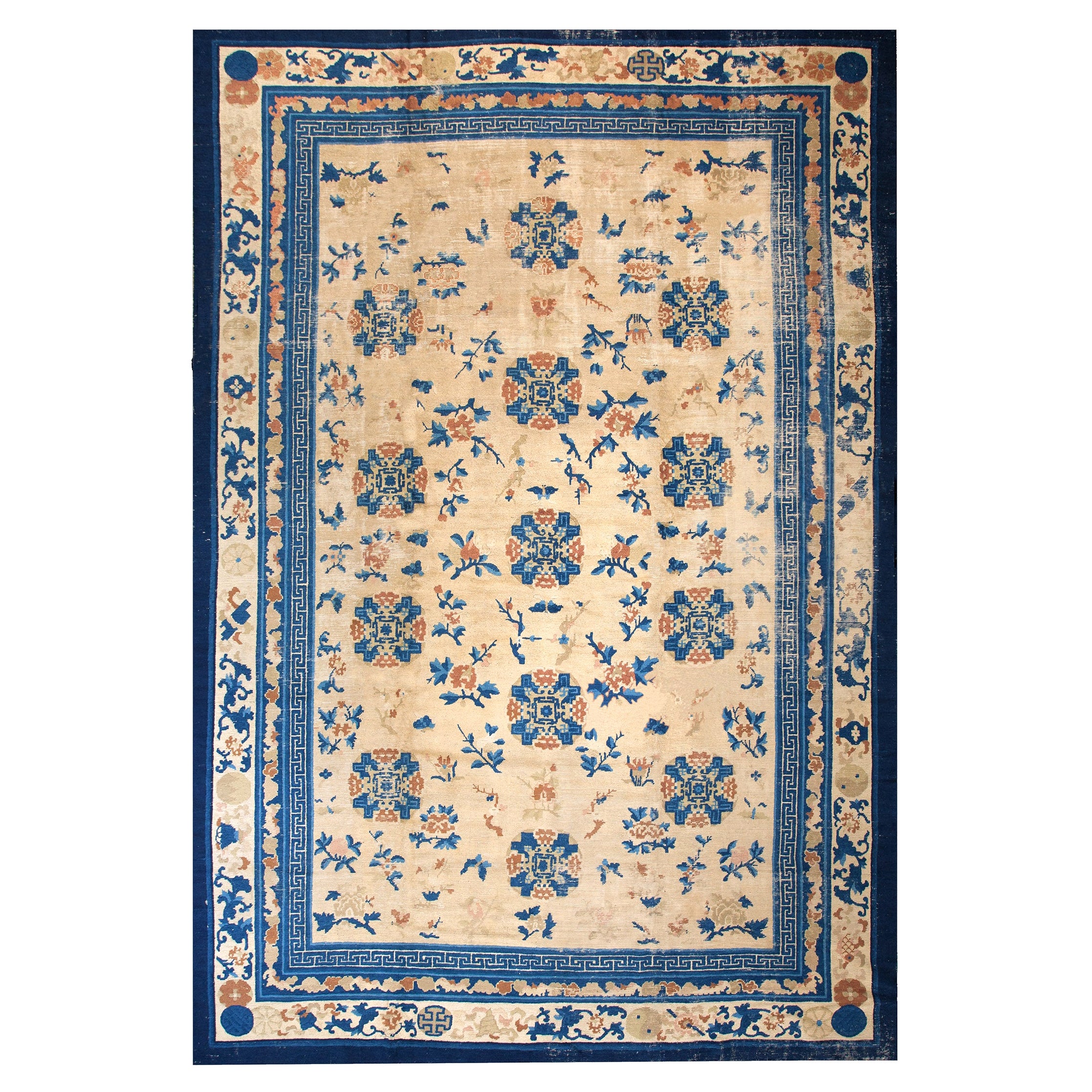 Tapis chinois Ningxia de la fin du 19ème siècle ( 10'4" x 15'6" - 315 x 473 )