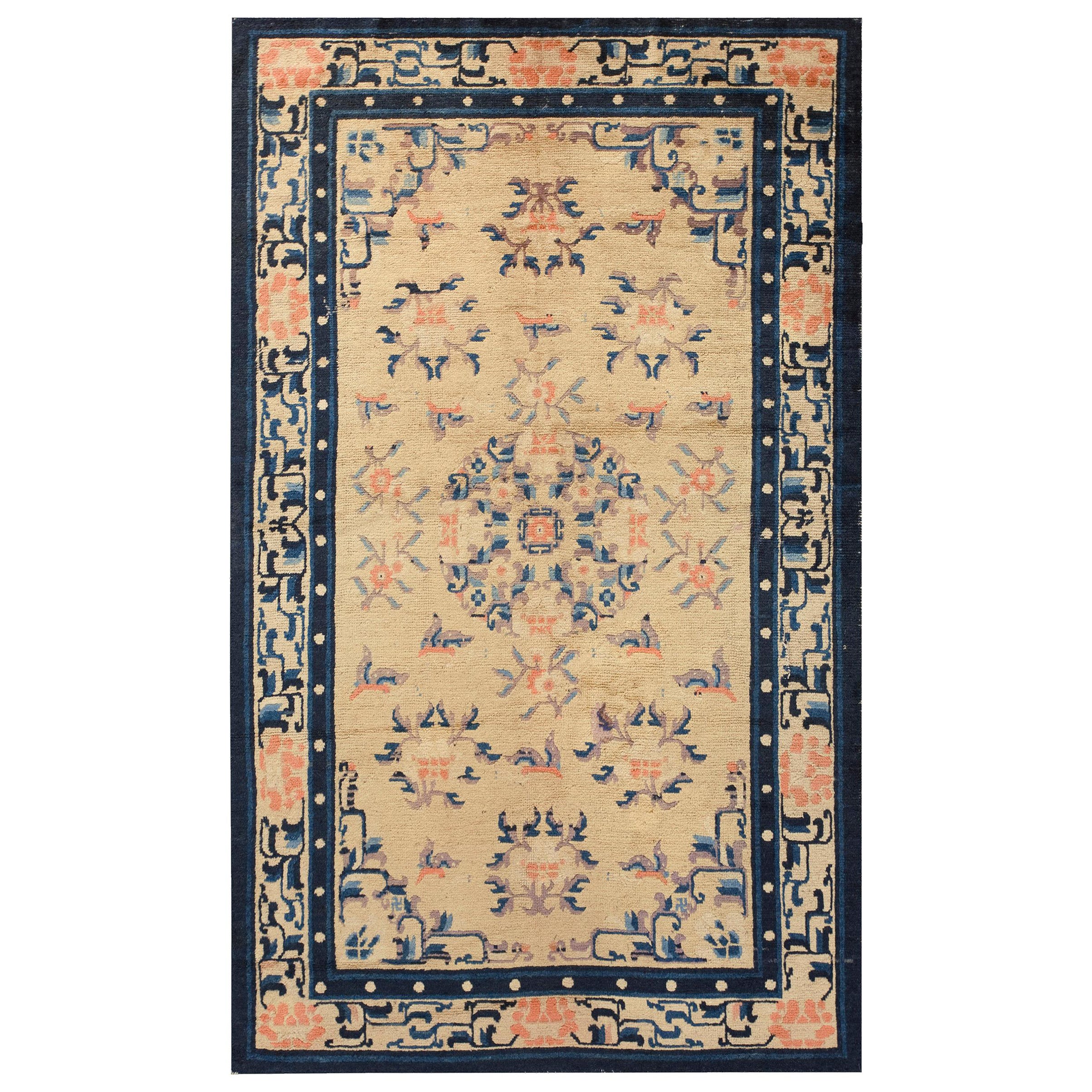 Tapis Ningxia de la fin du XIXe siècle (34 x 132 x 213 cm)