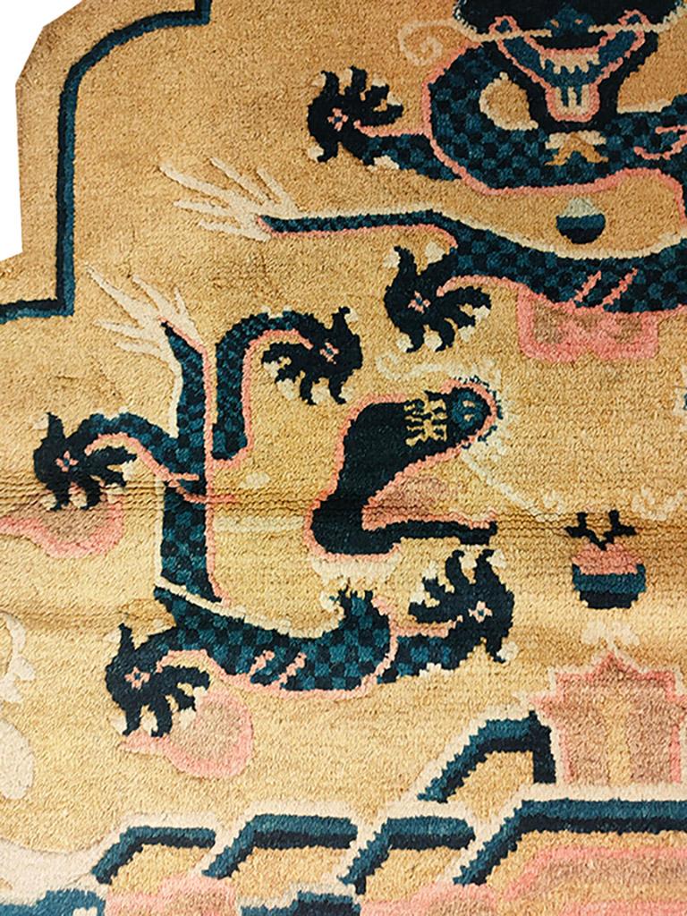 Chinesischer Drachenthron aus dem späten 19. Jahrhundert in Ningxia (Wolle) im Angebot