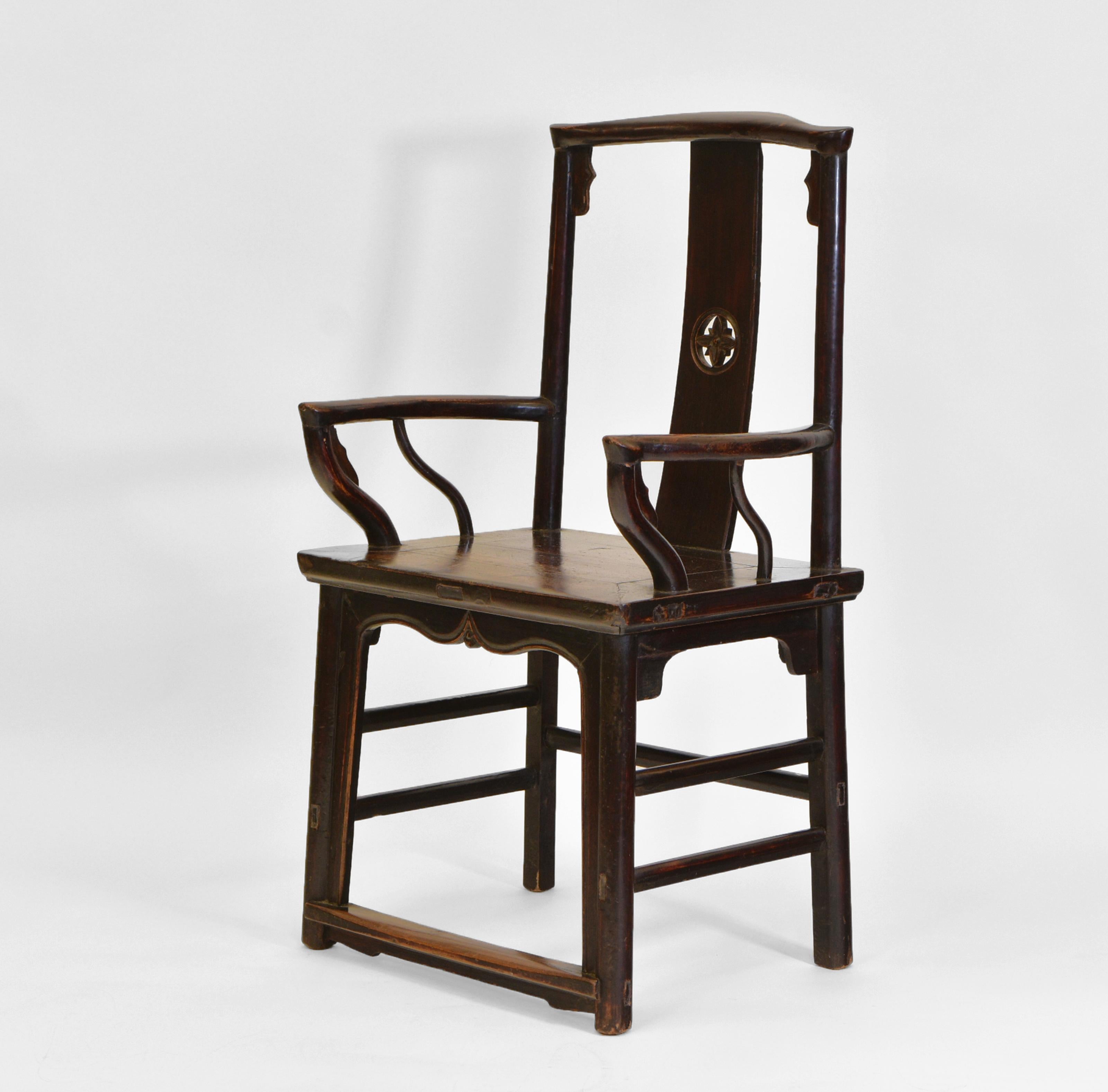 Late 19th Century Chinese Open Armchair For Sale 11
