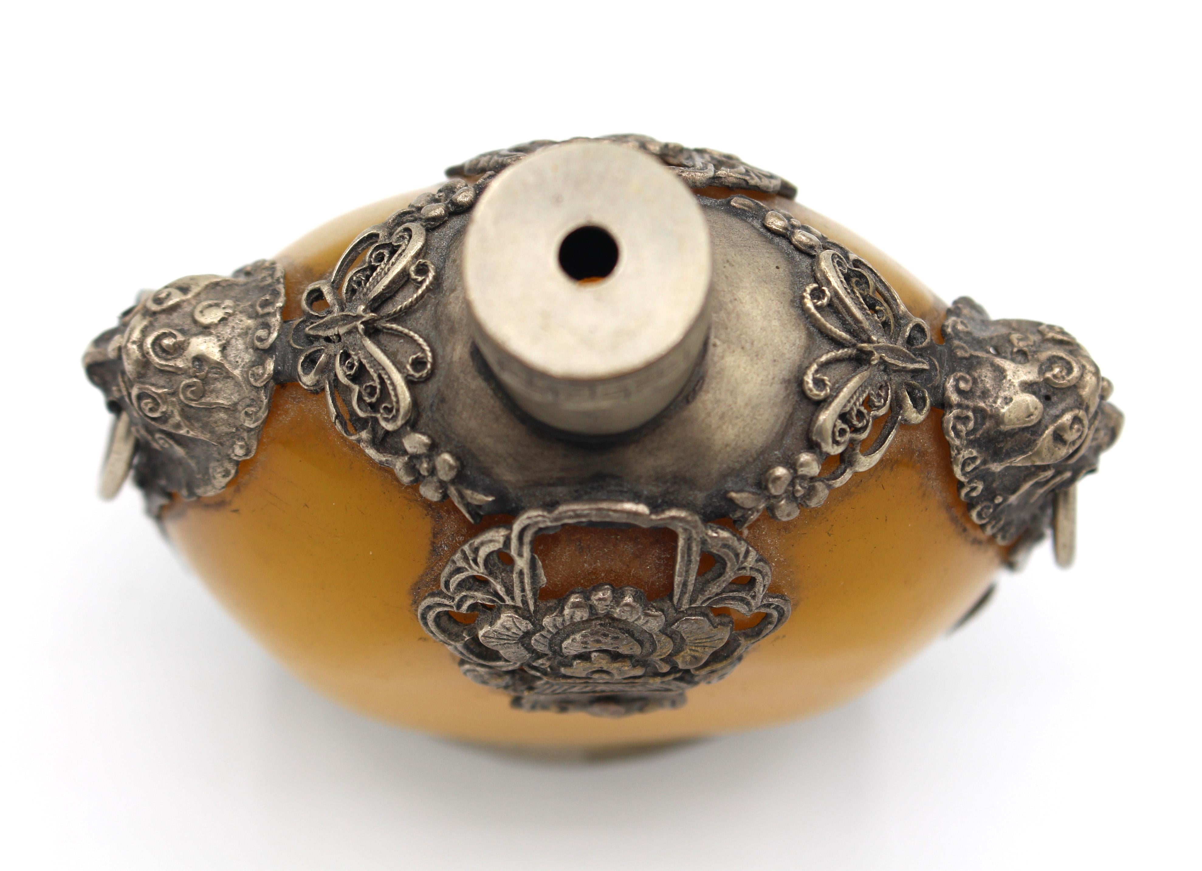 Qing Late 19th Century Chinese or Tibetan Beeswax Snuff Bottle