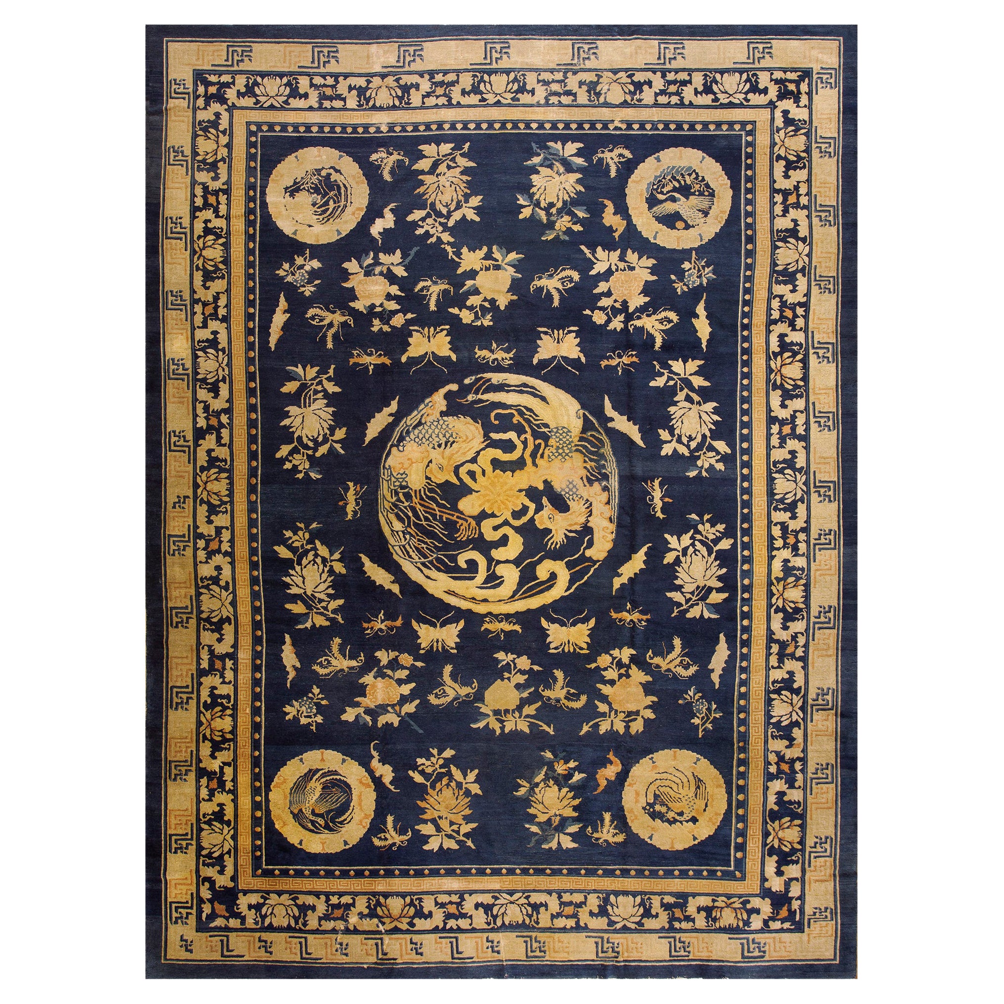 Tappeto cinese di Pechino della fine del XIX secolo ( 10' 9''x 14' 3'' - 327 x 434 cm ) in vendita