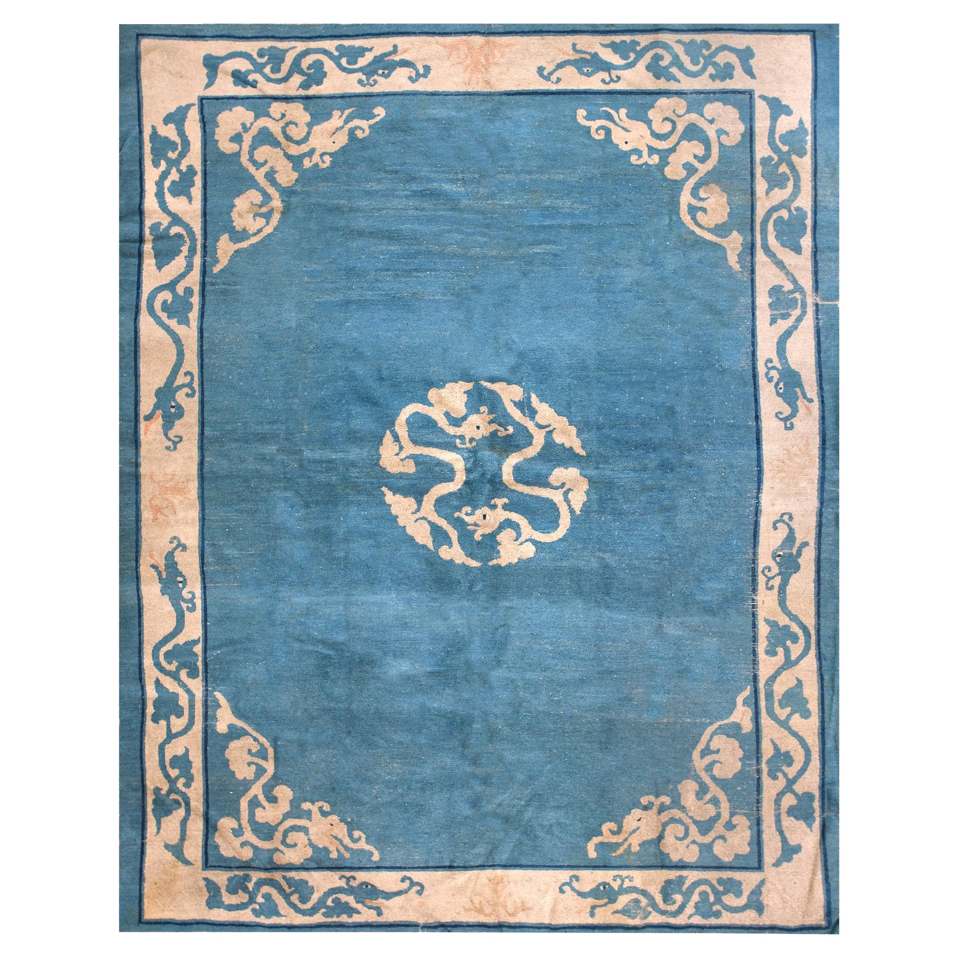 Tapis chinois de Pékin de la fin du 19ème siècle ( 7'3" x 9' - 220 x 274 ) en vente