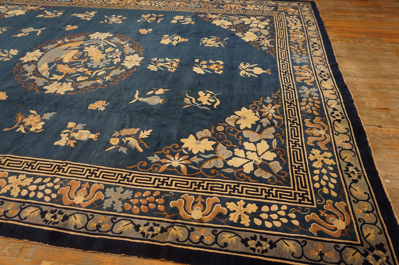 Chinois Tapis de Pékin chinois du début du 19ème siècle ( 9'2
