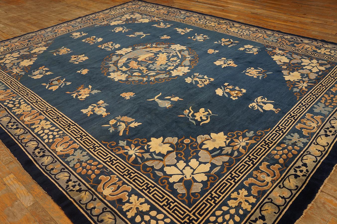 Noué à la main Tapis de Pékin chinois du début du 19ème siècle ( 9'2
