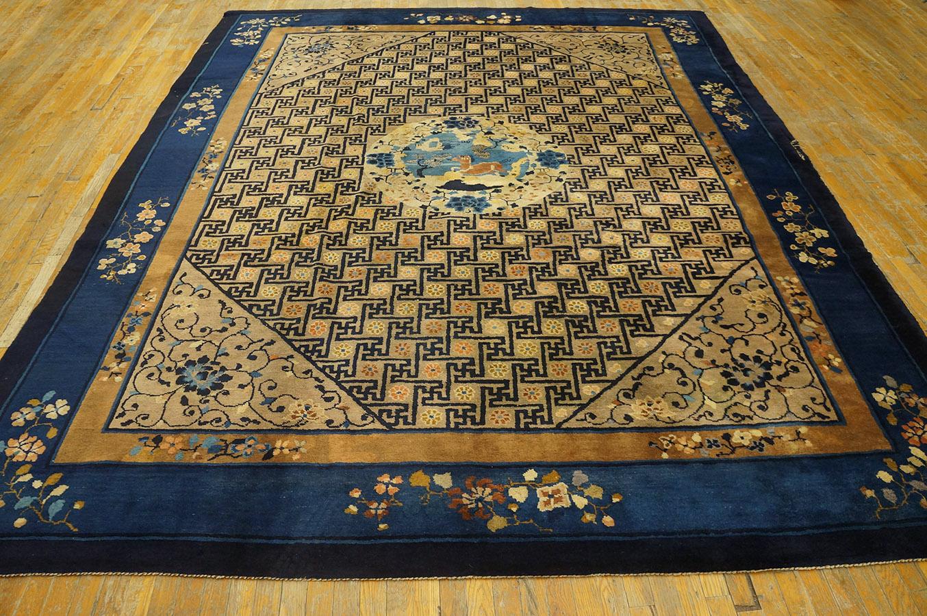 Chinois Tapis chinois de Pékin de la fin du 19ème siècle ( 9'2