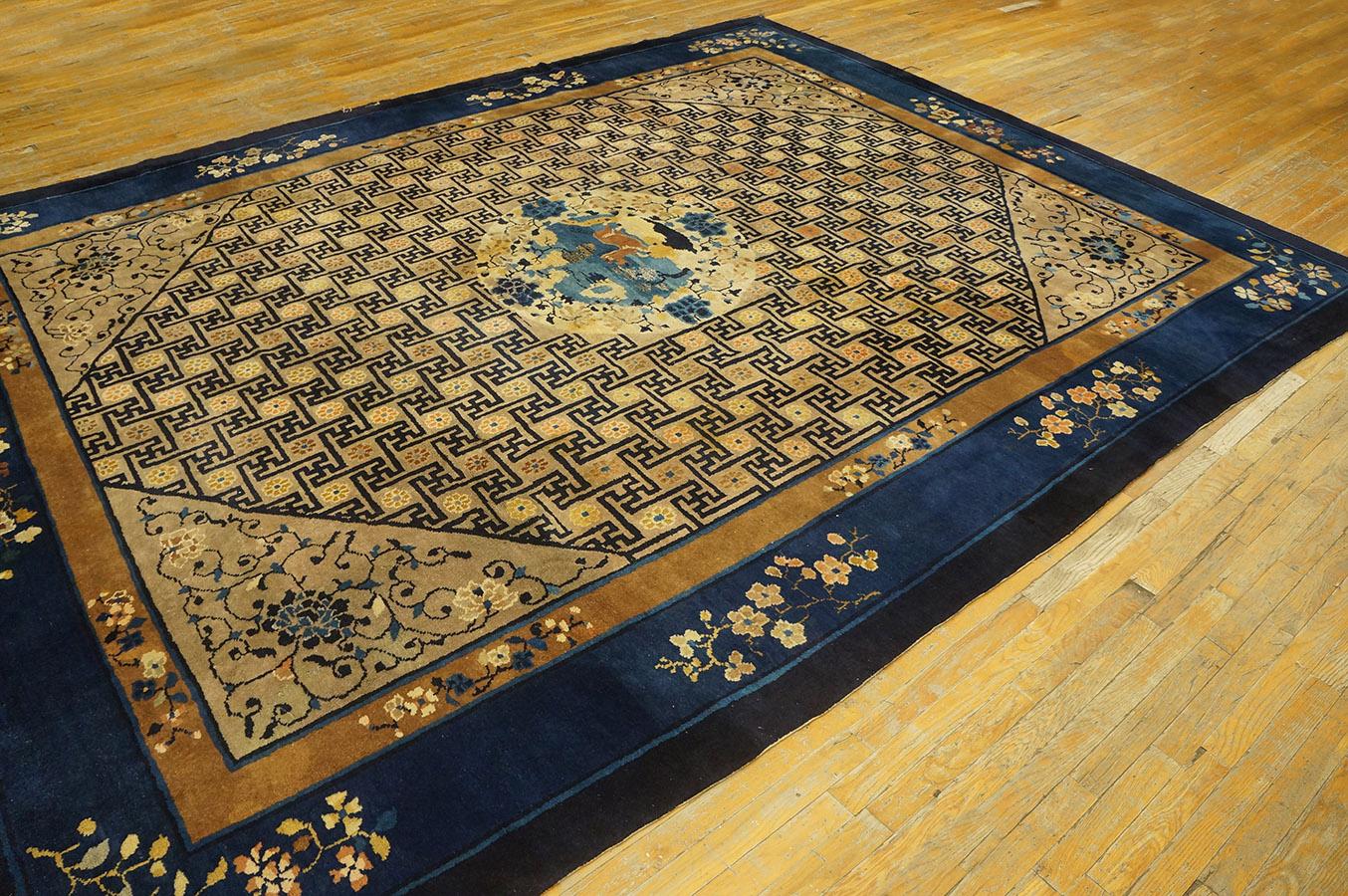 Tapis chinois de Pékin de la fin du 19ème siècle ( 9'2