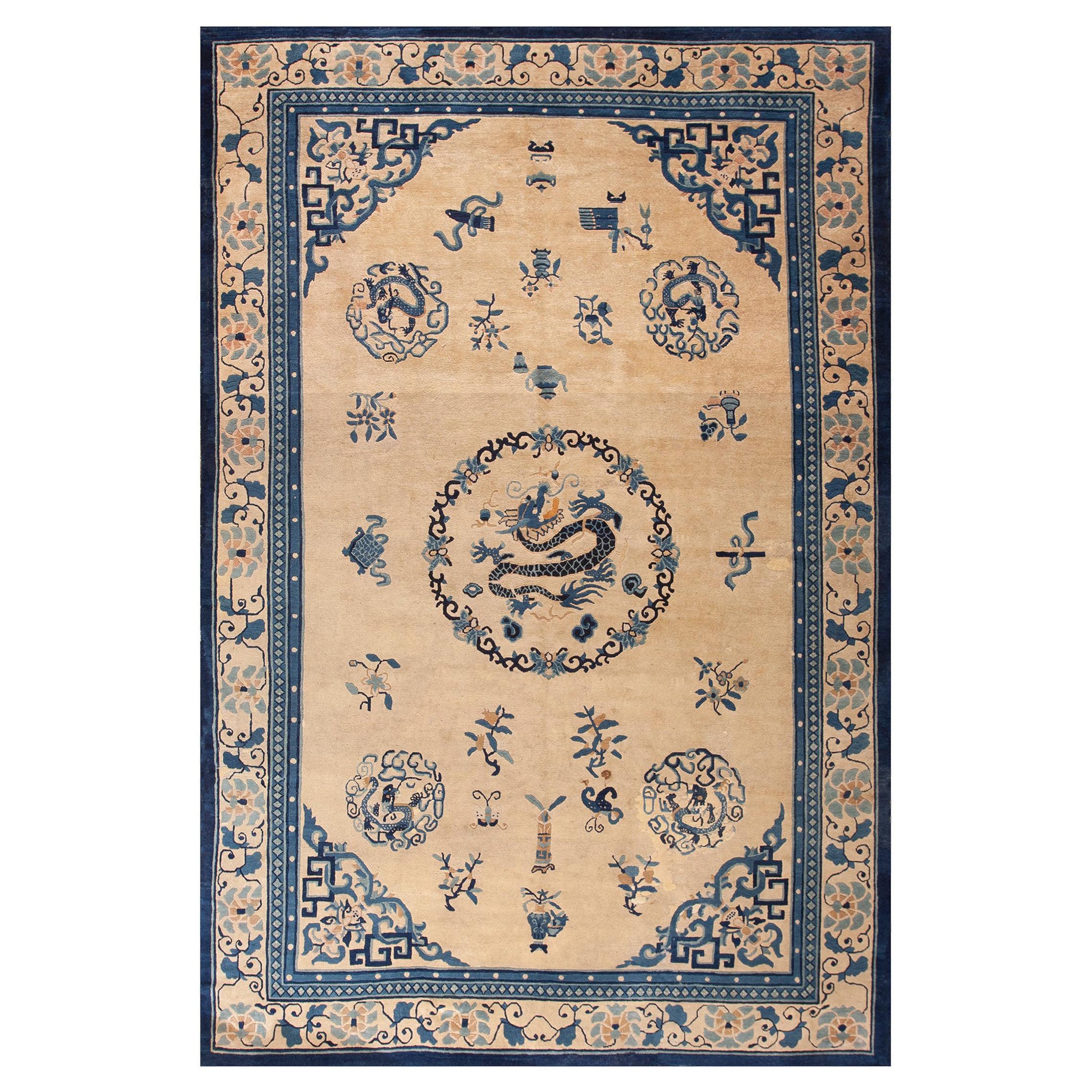 Tapis chinois de la fin du 19e siècle avec dragon de Pékin ( 8' x 12' - 245 x 365 )