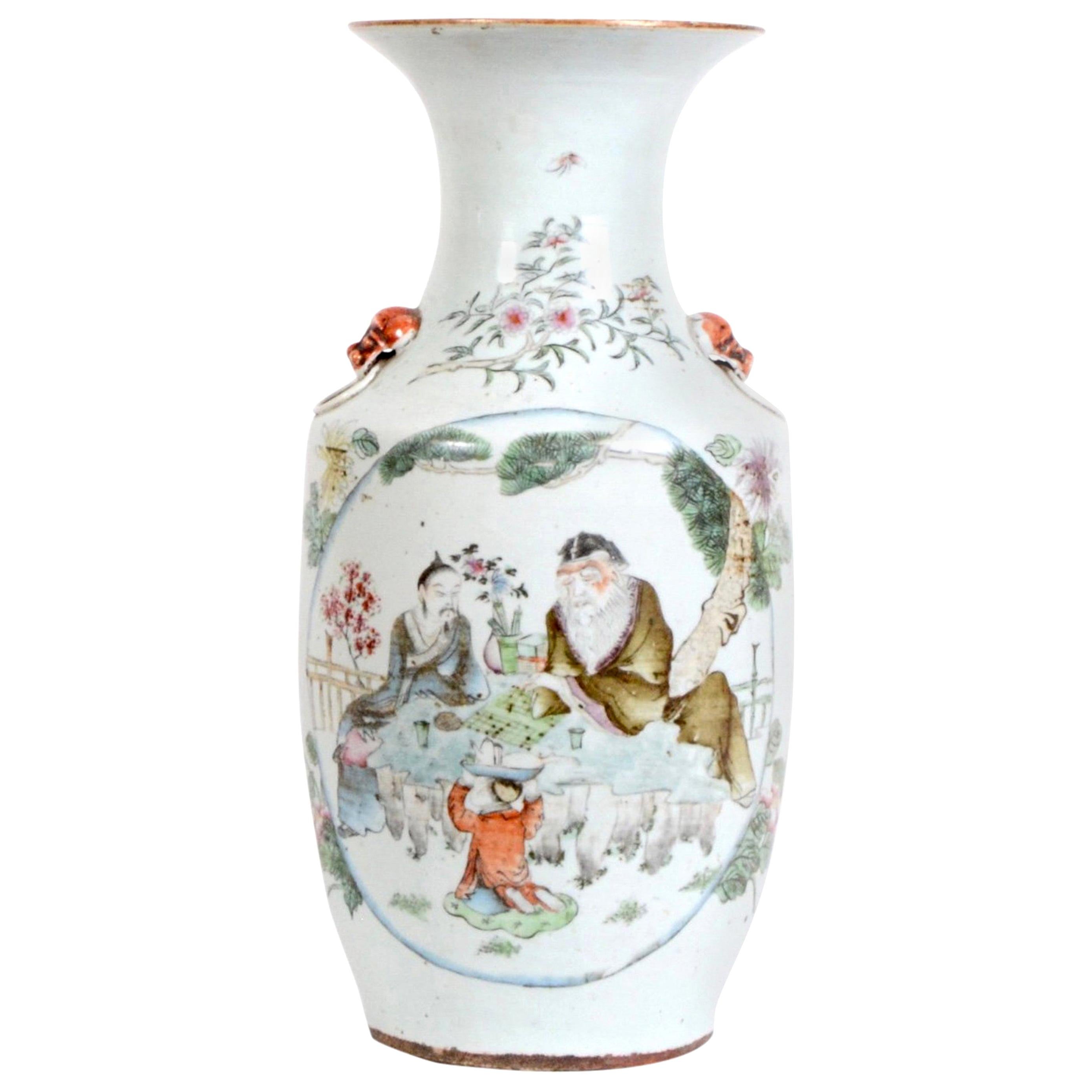 Late 19th Century Chinese Polychromed Porcelain Vase