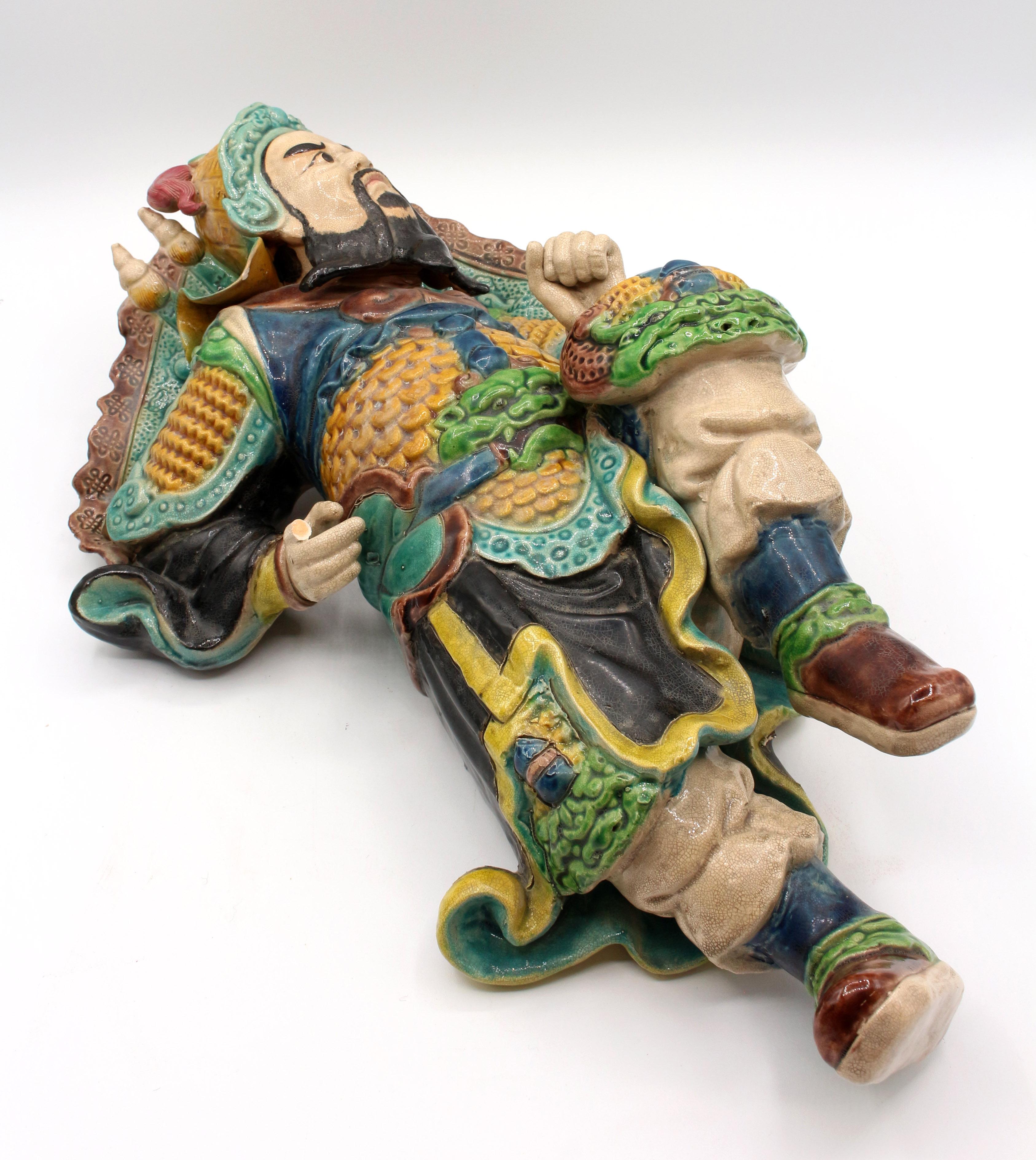 Late 19th Century Chinese Roof Tile Figure 5