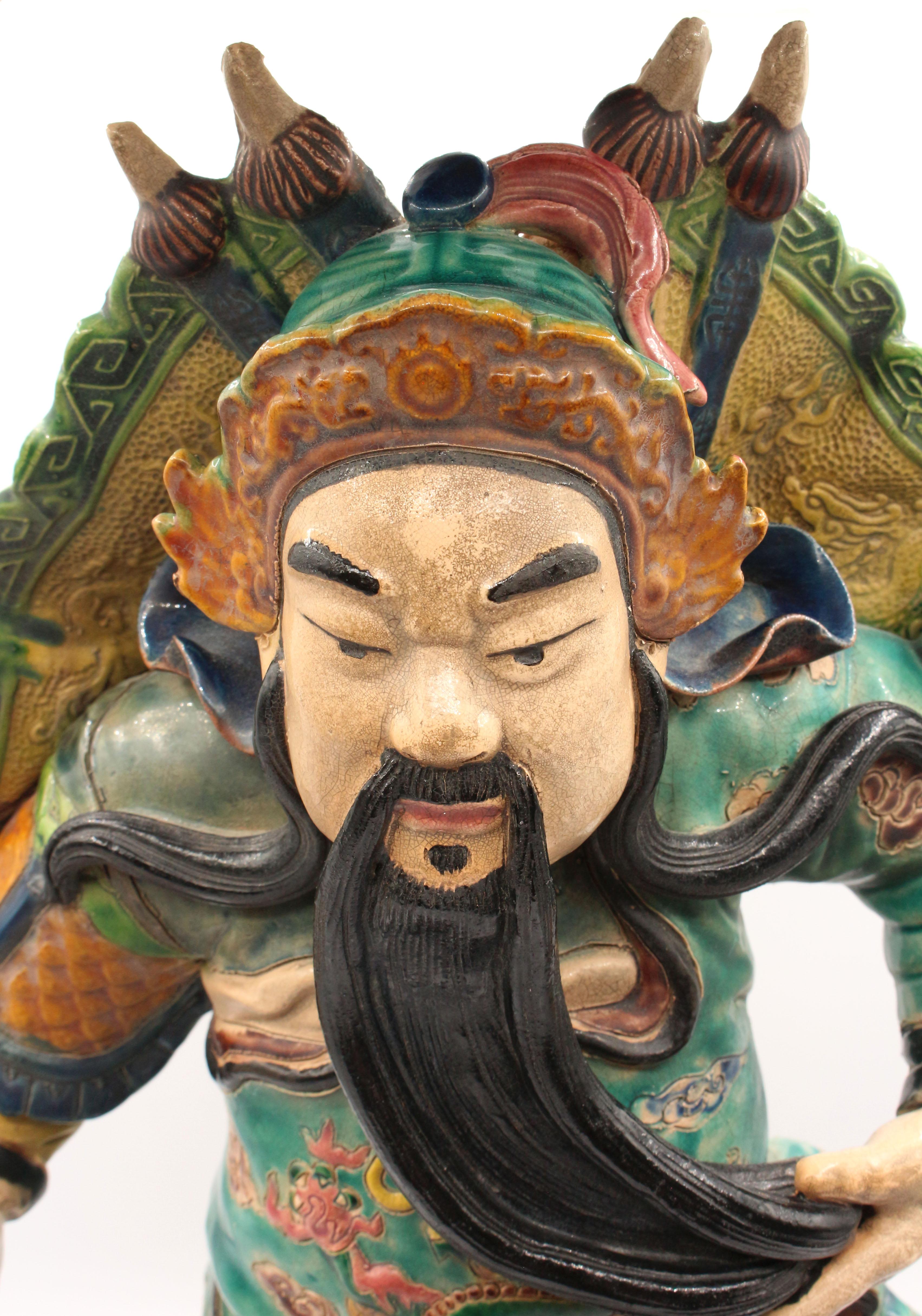 Ceramic Late 19th Century Chinese Roof Tile Figure