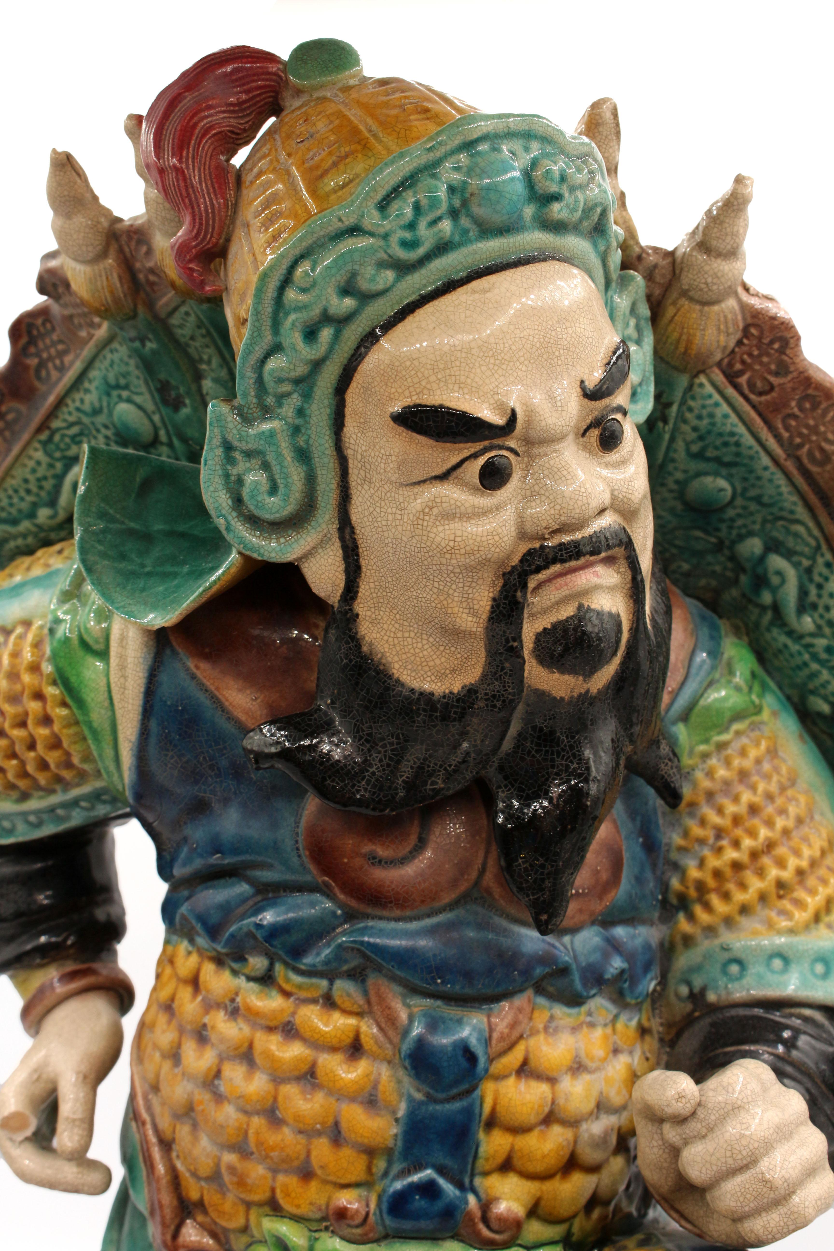Late 19th Century Chinese Roof Tile Figure 1