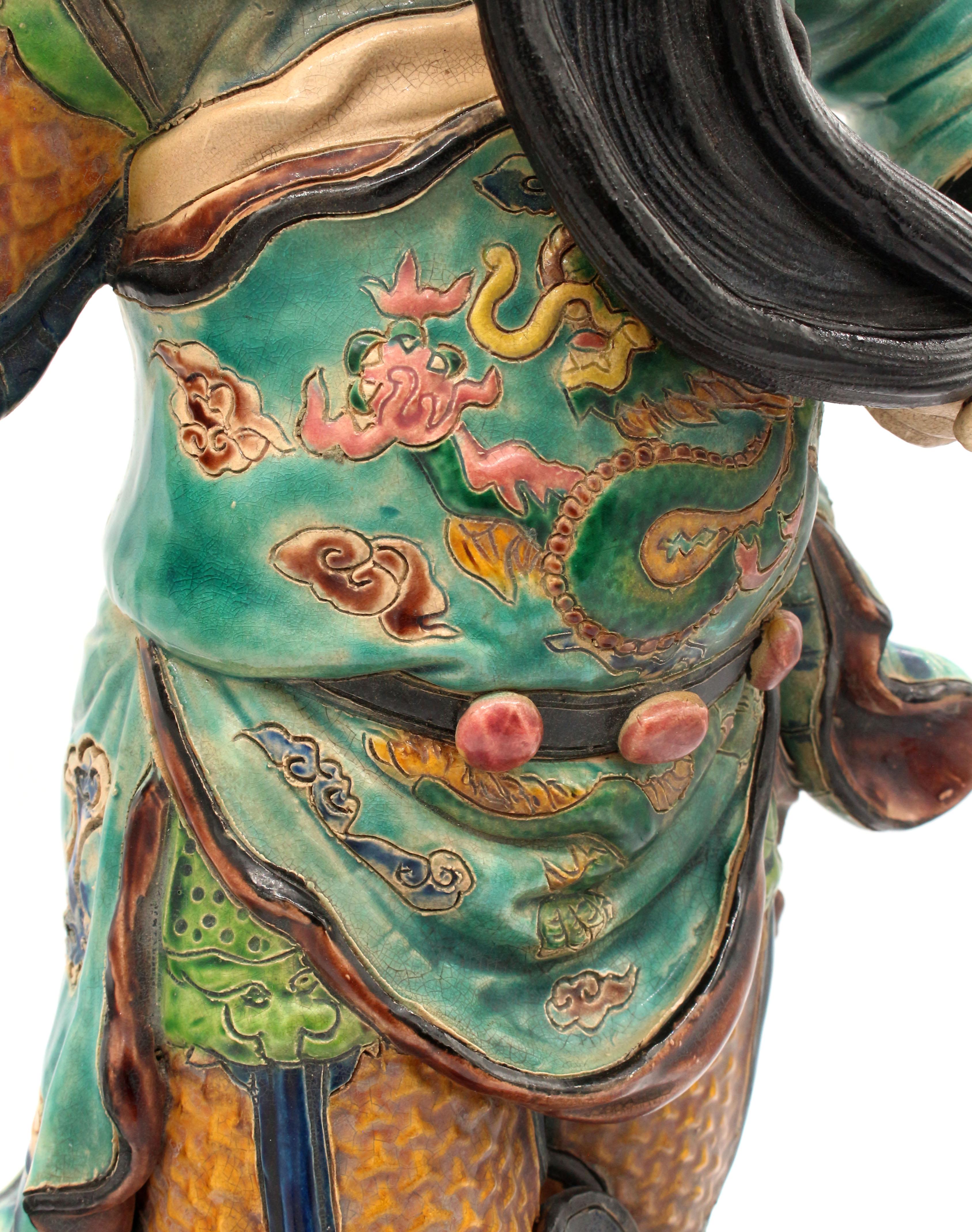 Late 19th Century Chinese Roof Tile Figure 1
