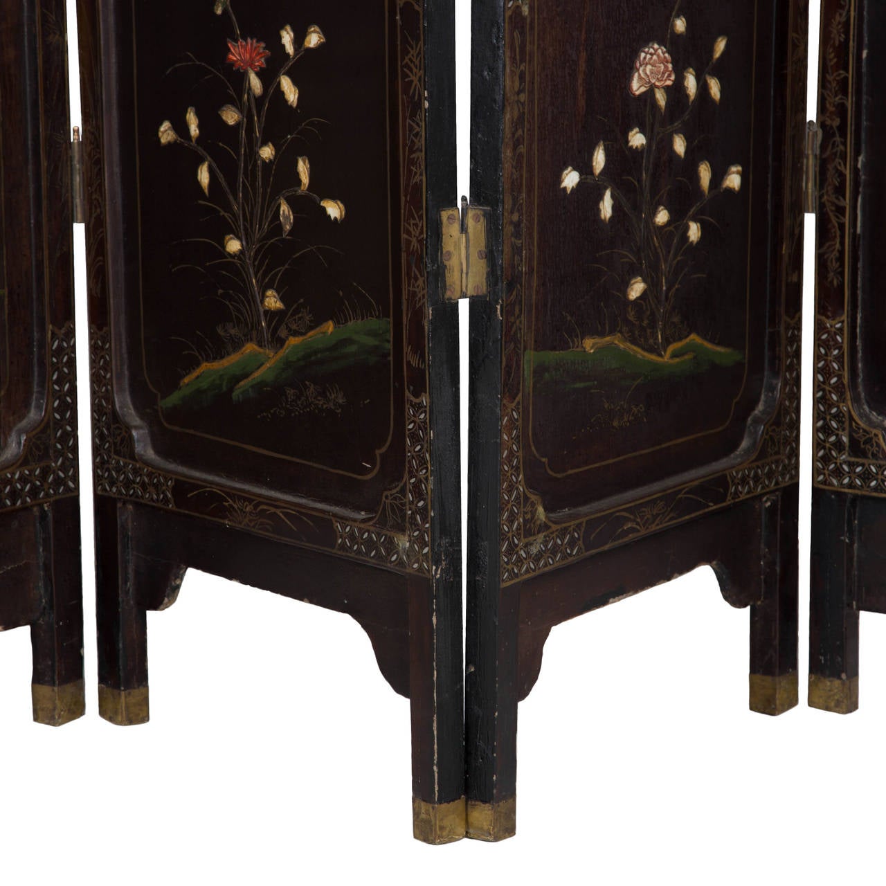 Lacquered Late 19th Century Chinese Screen