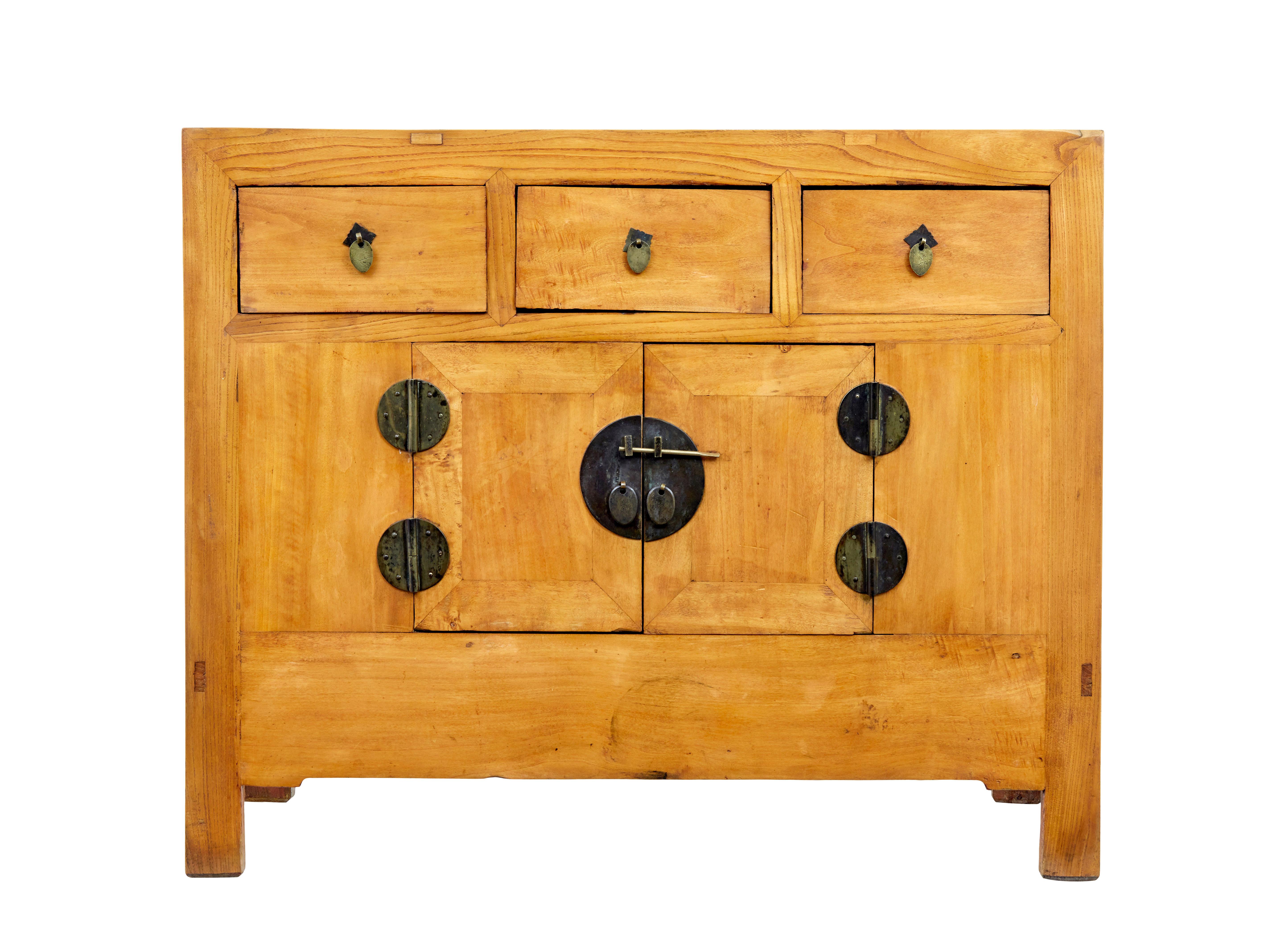 Late 19th century Chinese small sideboard In Good Condition For Sale In Debenham, Suffolk