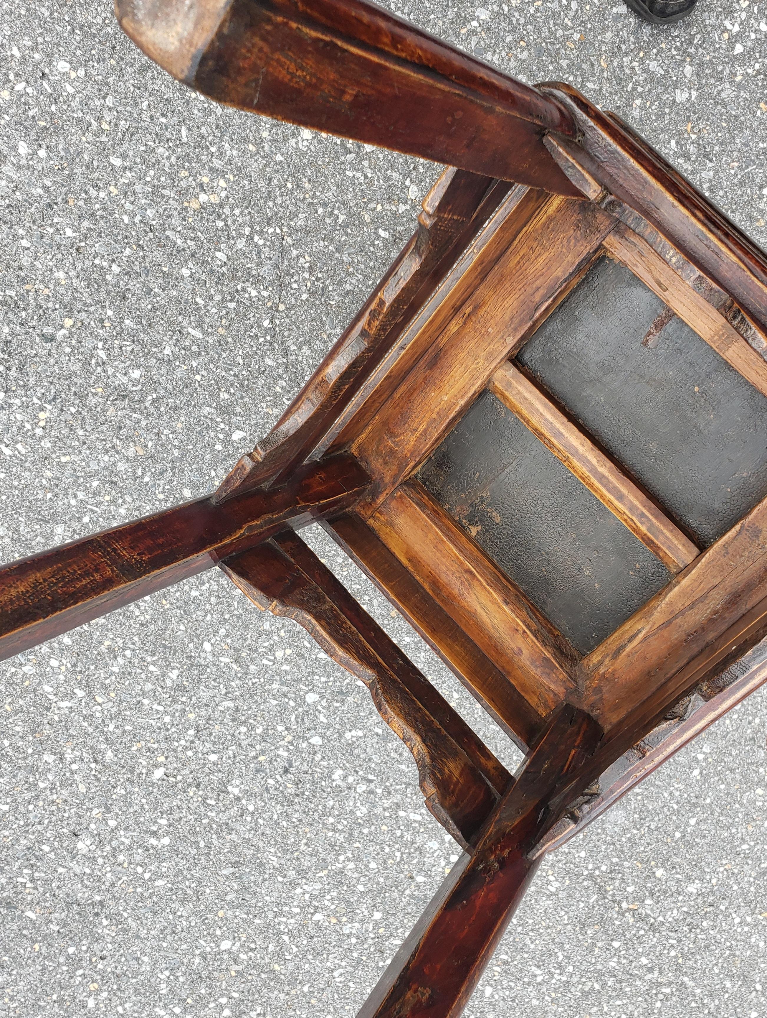 Late 19th Century Chinese Stained Elmwood Low Stand or Side Table  For Sale 2