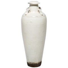Late 19th Century Chinese Tapered Rice Wine Jar
