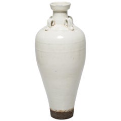 Late 19th Century Chinese Tapered Rice Wine Jar