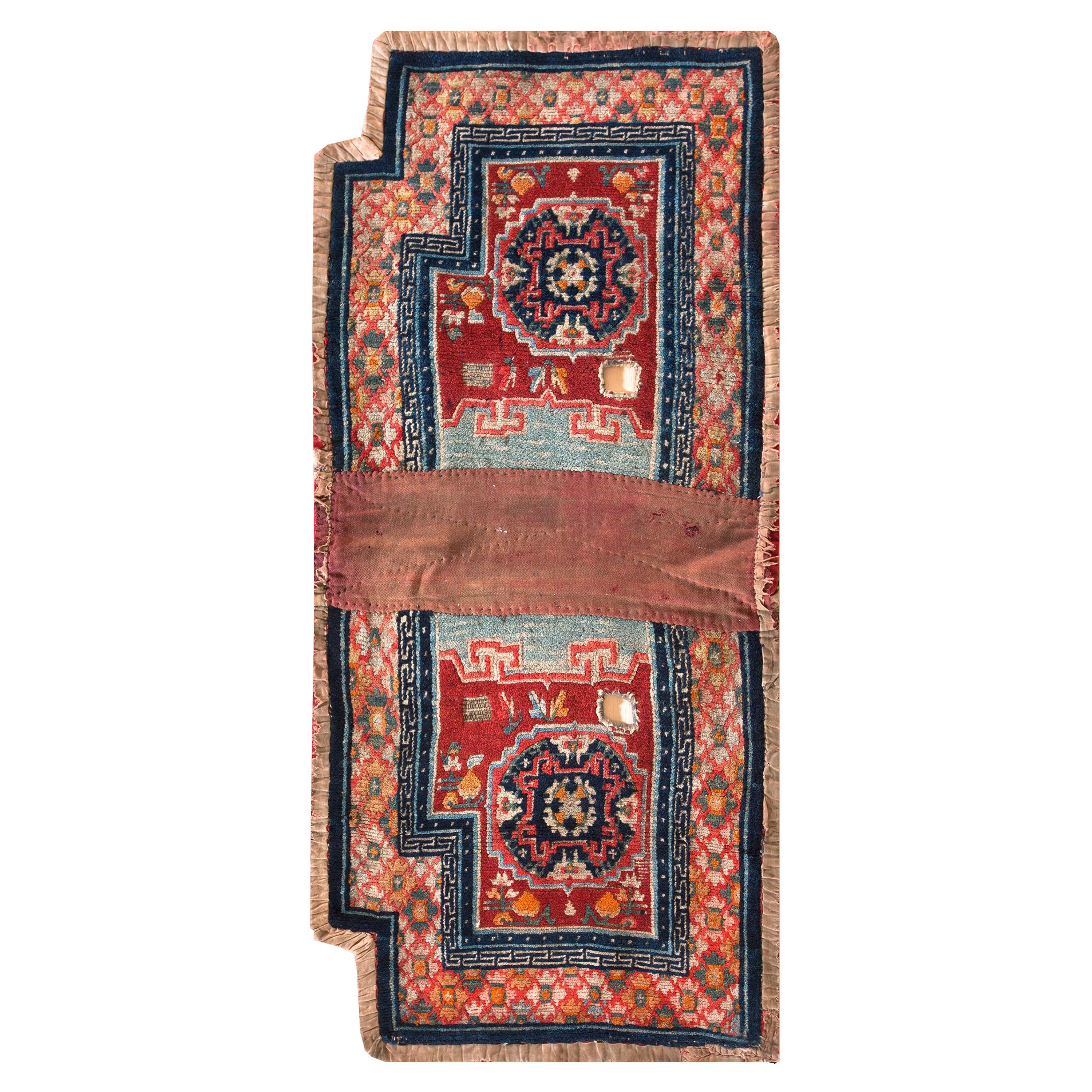 Couverture de selle de cheval tibétain de la fin du 19e siècle (2' 3"" x 4' 6"" - 68 x 137)