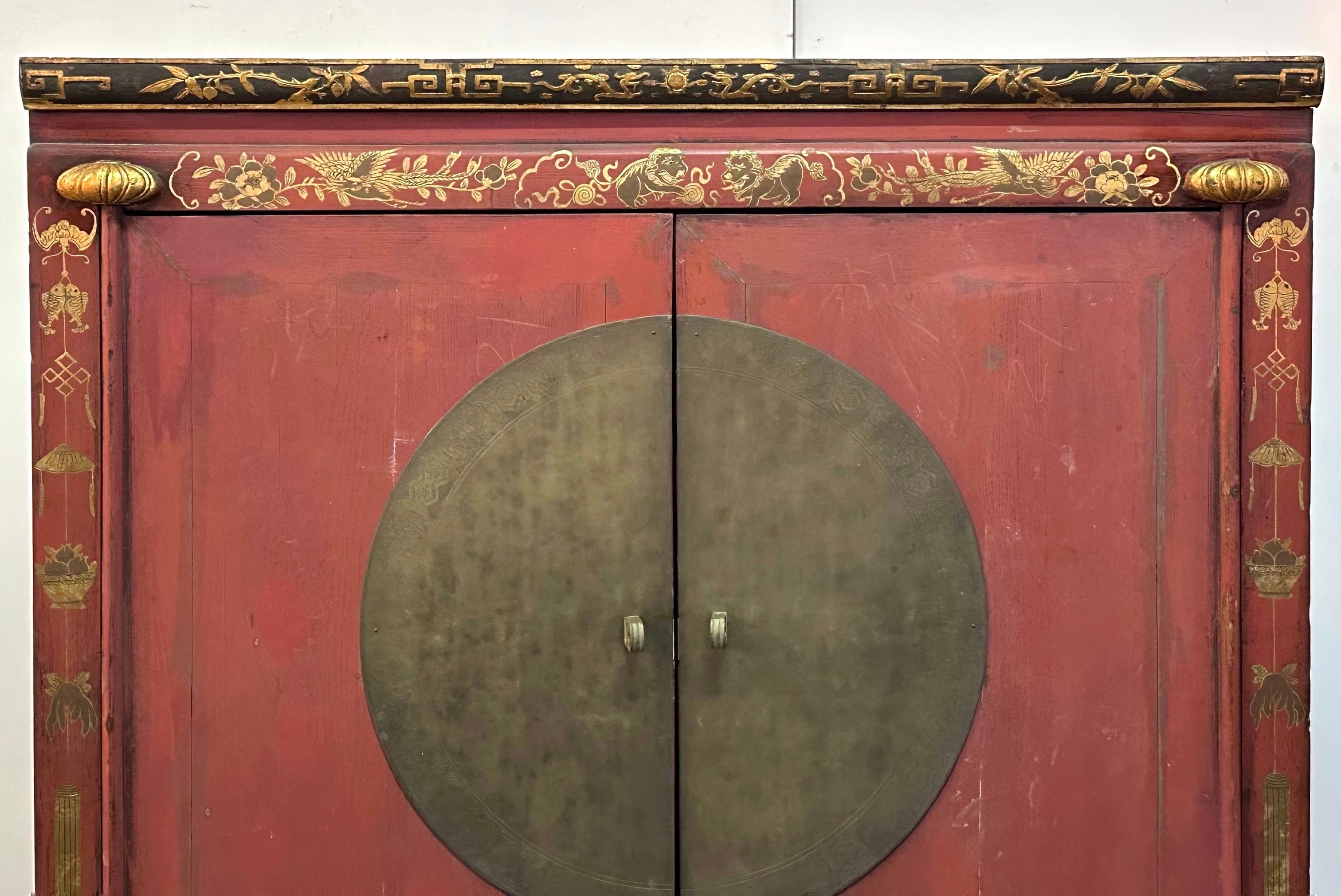 Late 19th Century Chinese Wedding Cabinet For Sale 5